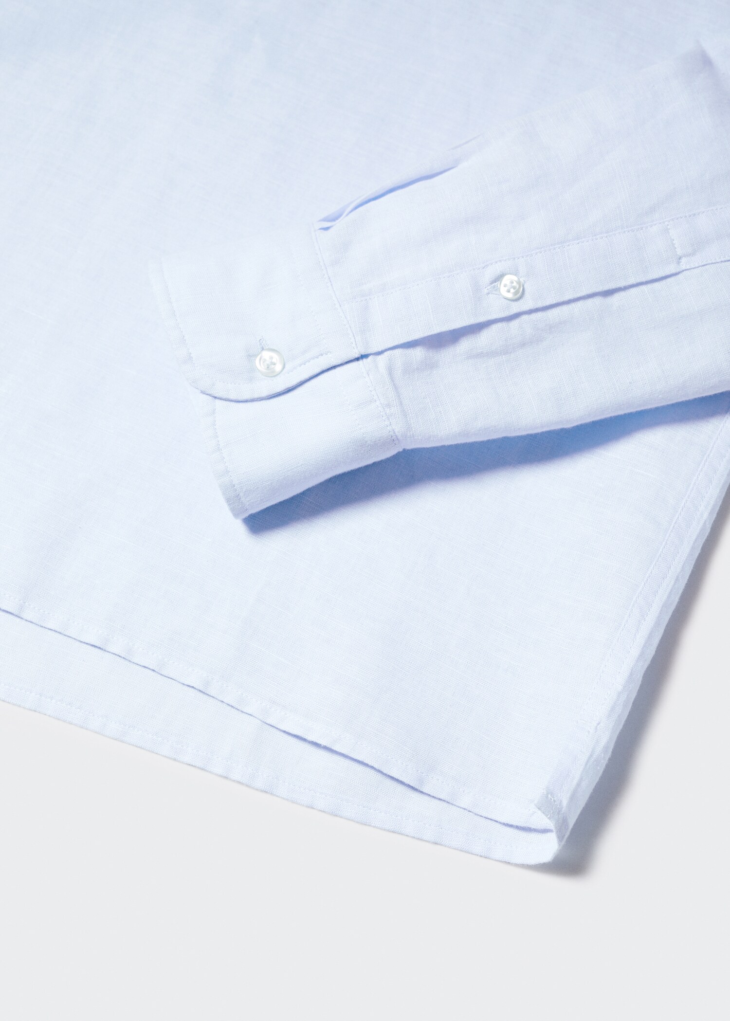 Regular-fit Mao-collar linen shirt - Details of the article 8