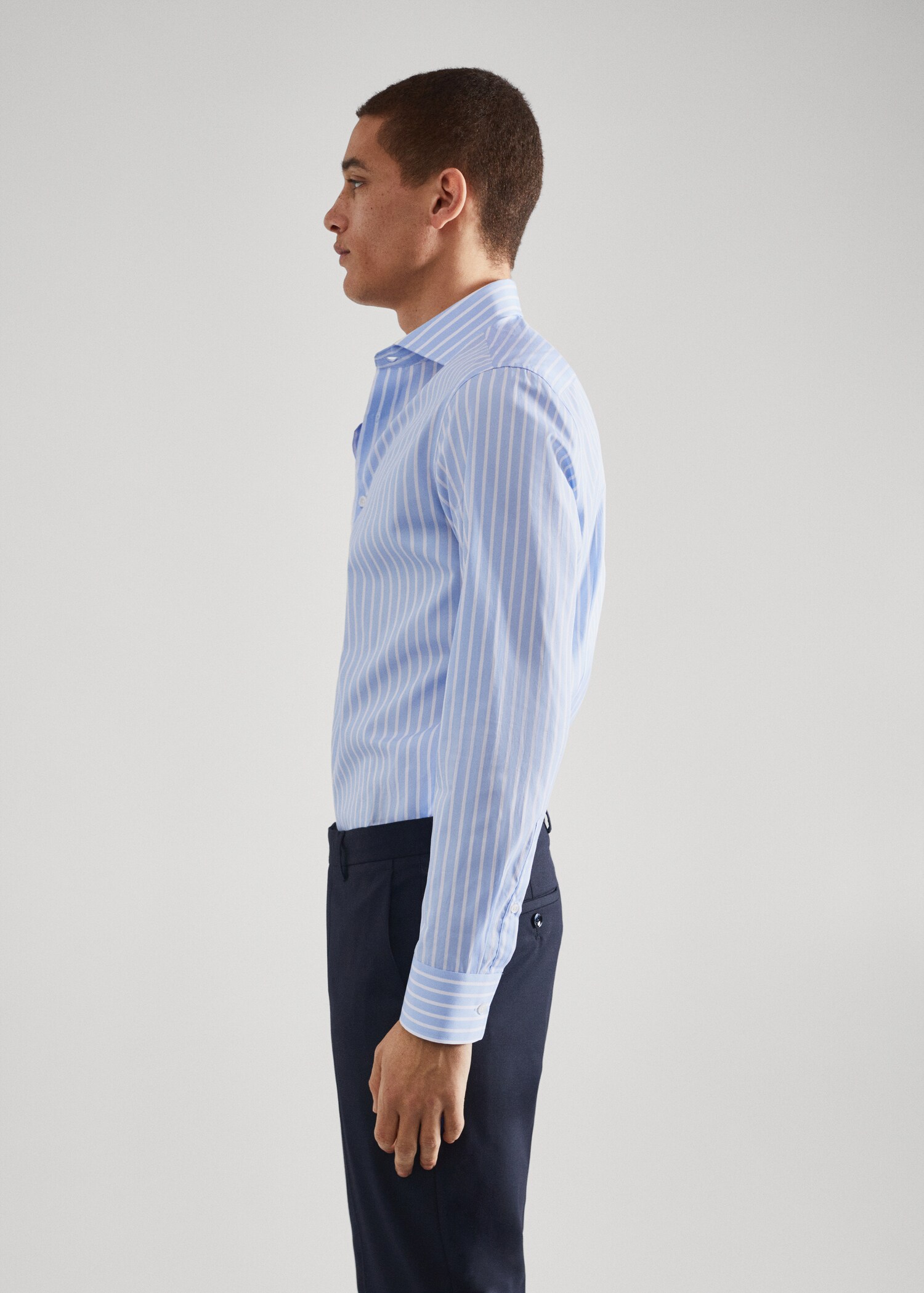 Camisa vestit slim fit cotó - Detall de l'article 4