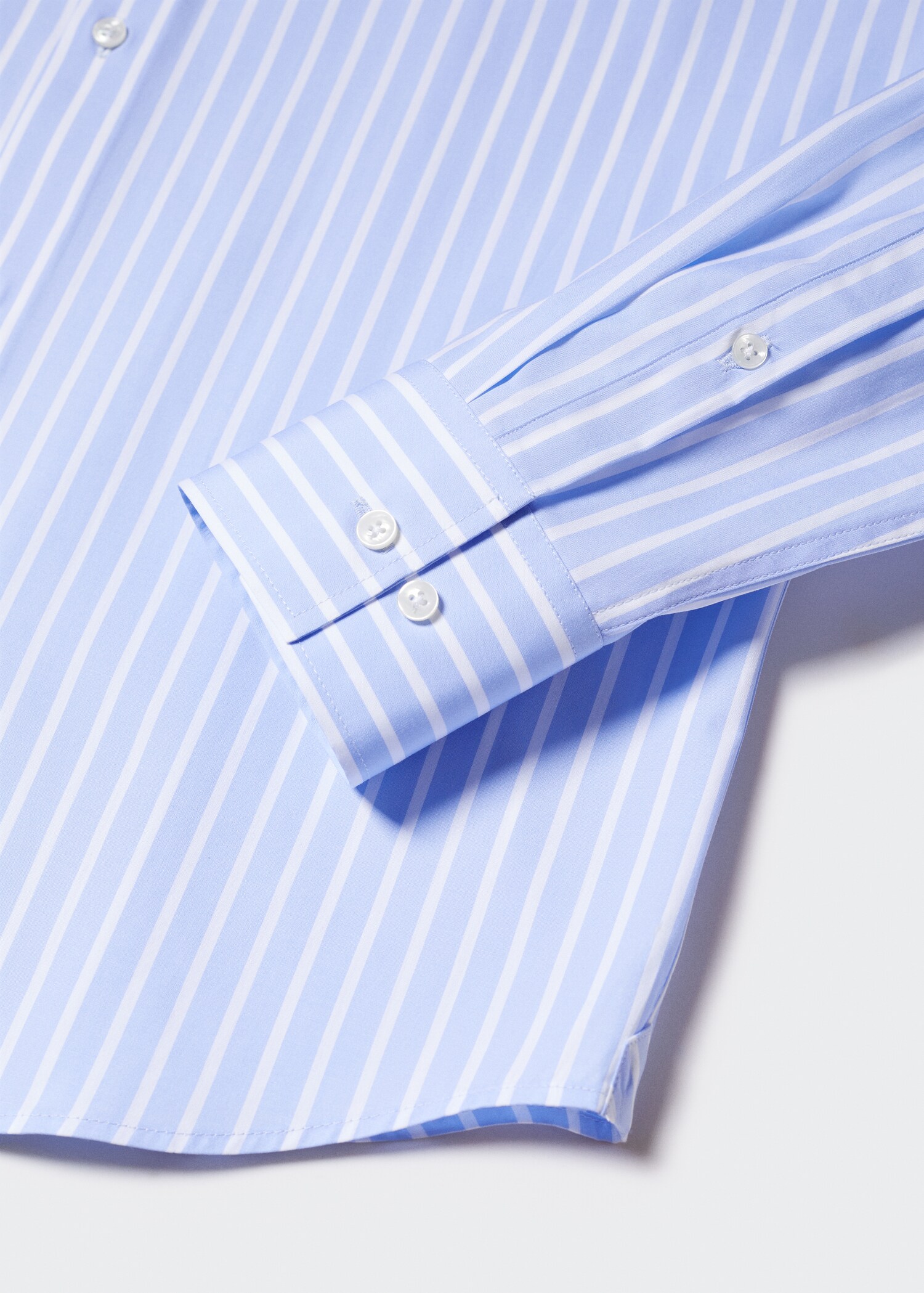 Slim Fit-Anzugshemd aus Baumwolle - Detail des Artikels 8
