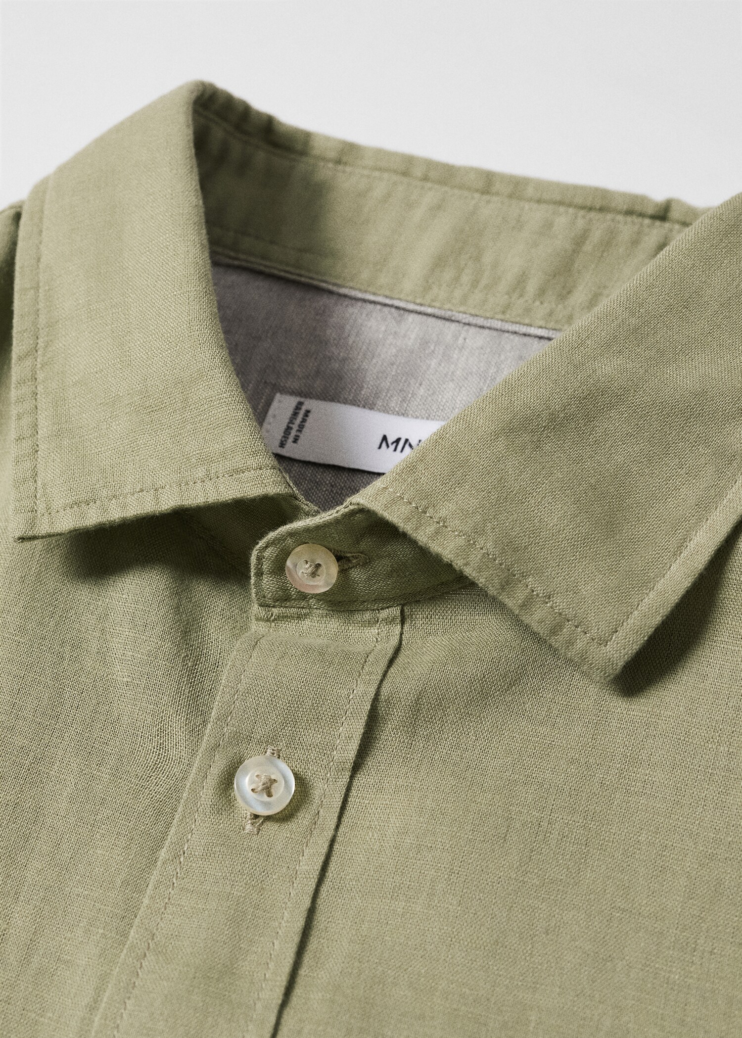 100% linen short sleeve shirt - Details of the article 8