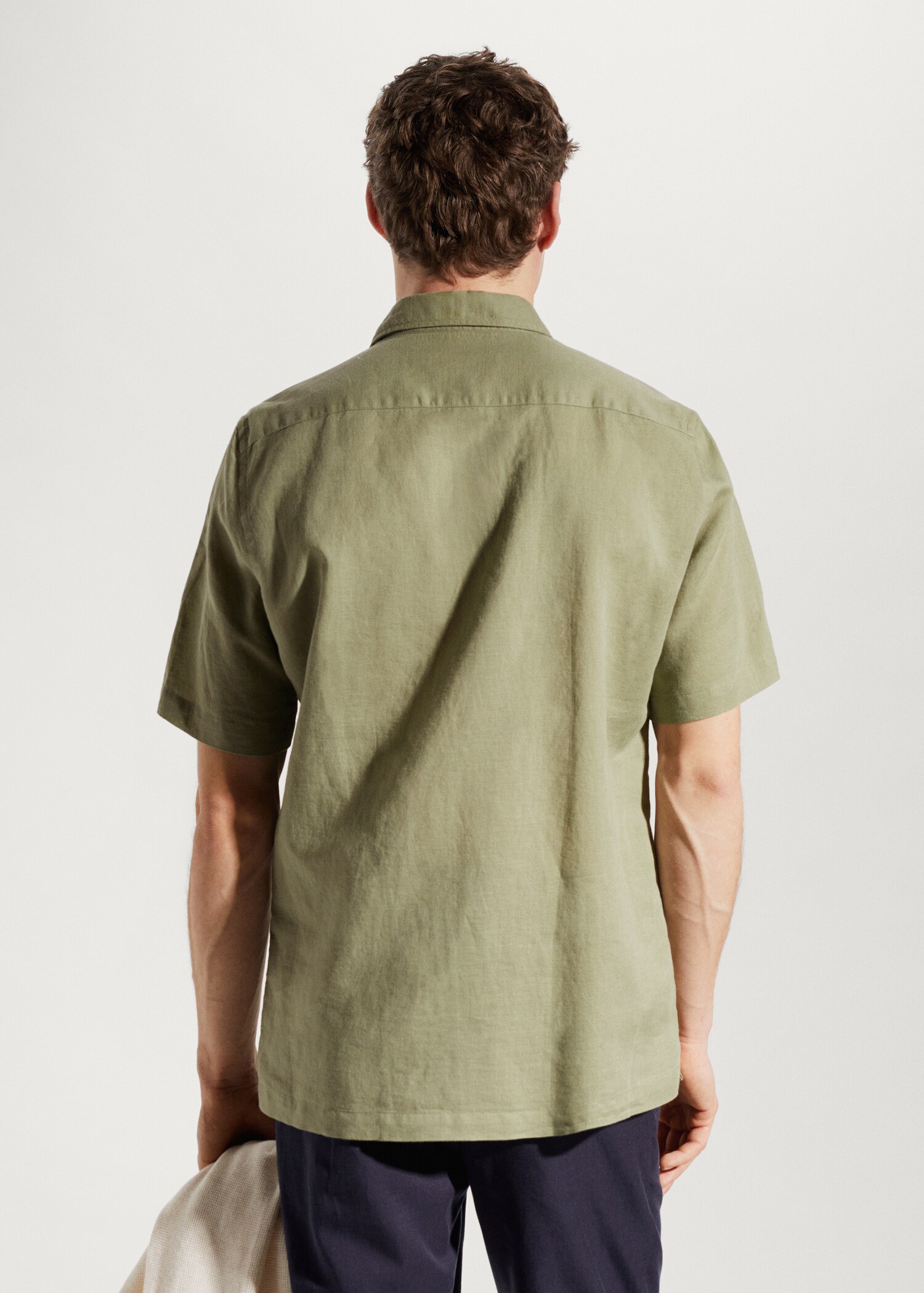 100% linen short sleeve shirt - Reverse of the article