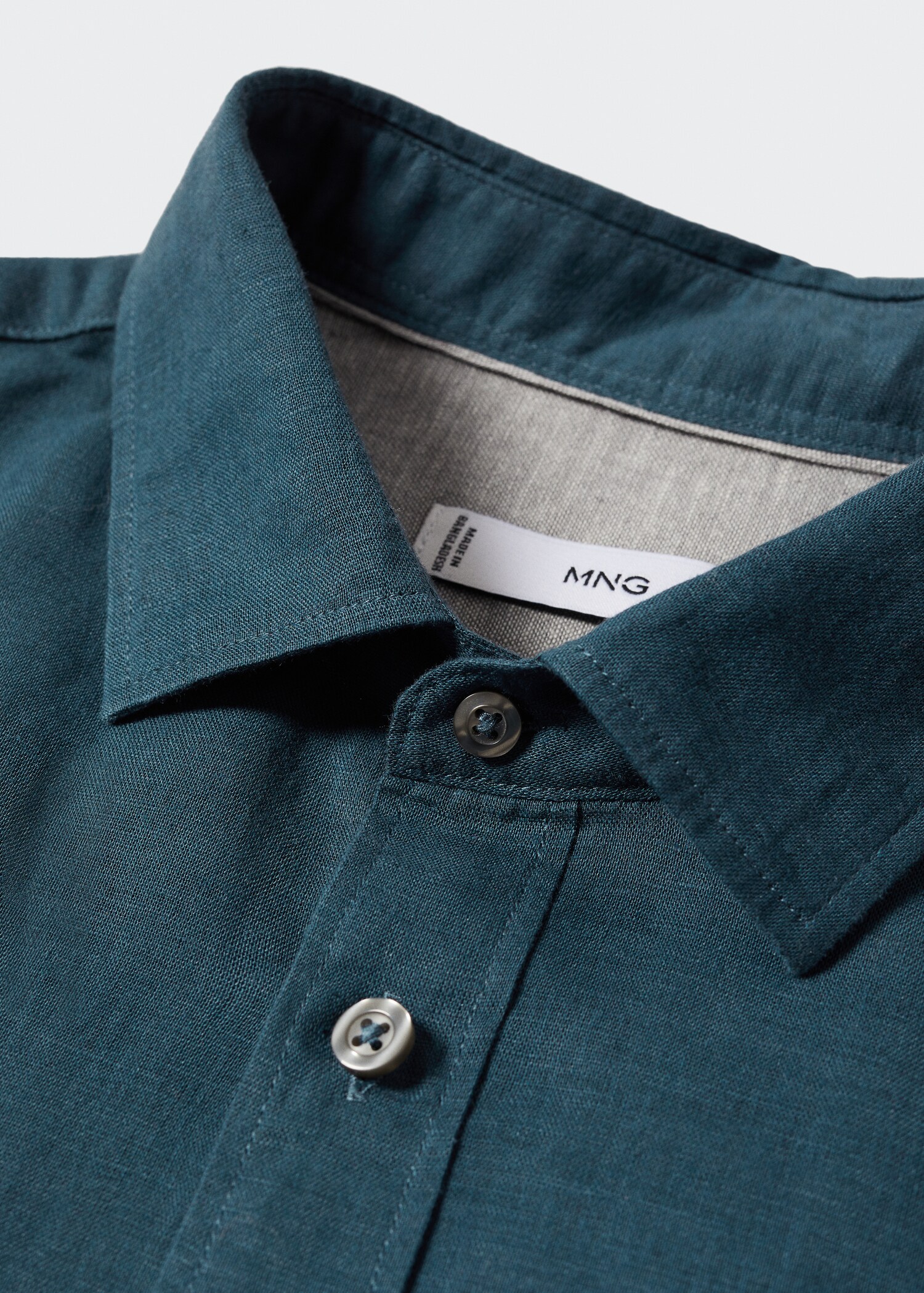 100% linen short sleeve shirt - Details of the article 8