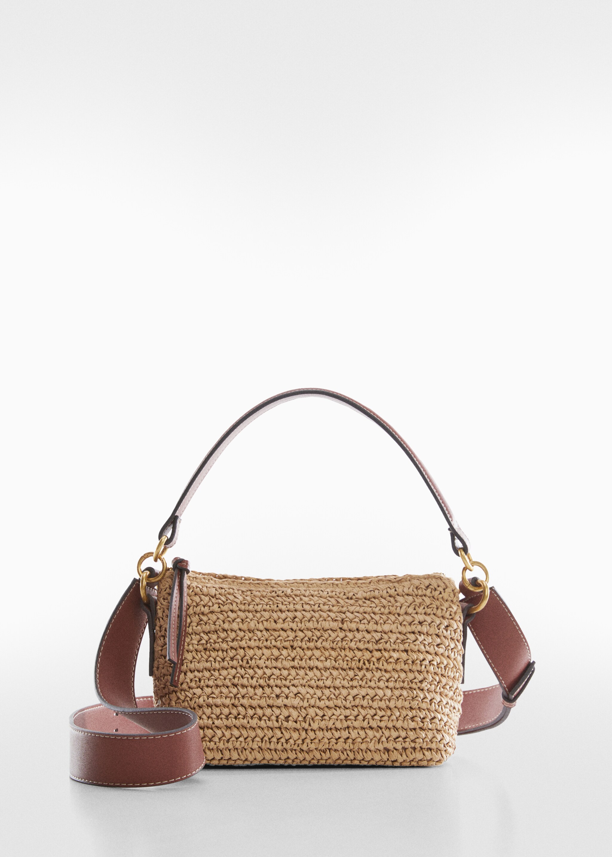 Natural fibre shoulder bag - Article without model, Medium Brown. Ref: 47035914-00.