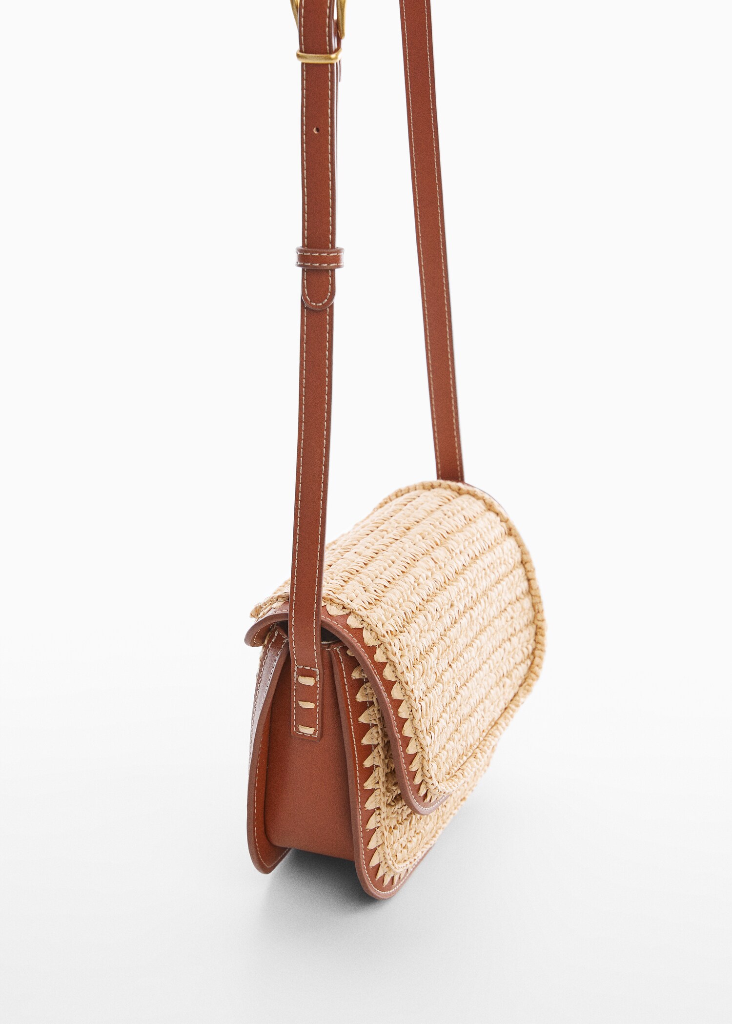 Natural fiber shoulder bag - Medium plane