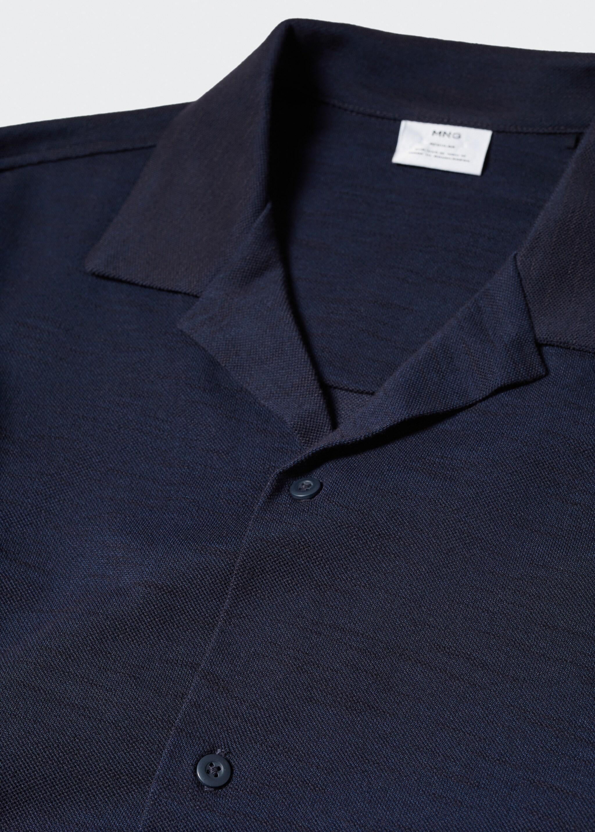 Bowling-collar pique shirt - Details of the article 8