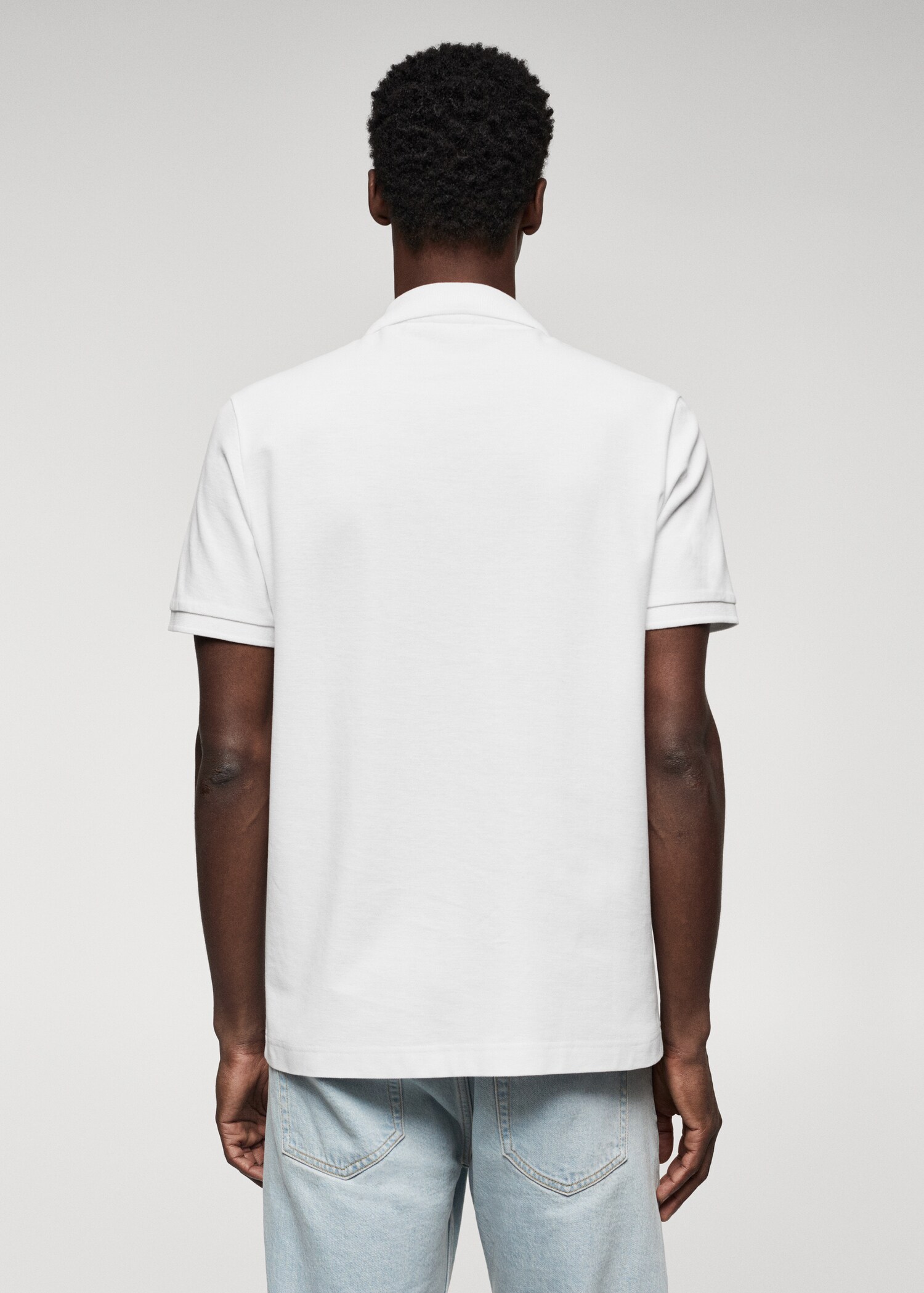 Cotton piqué polo shirt - Reverse of the article