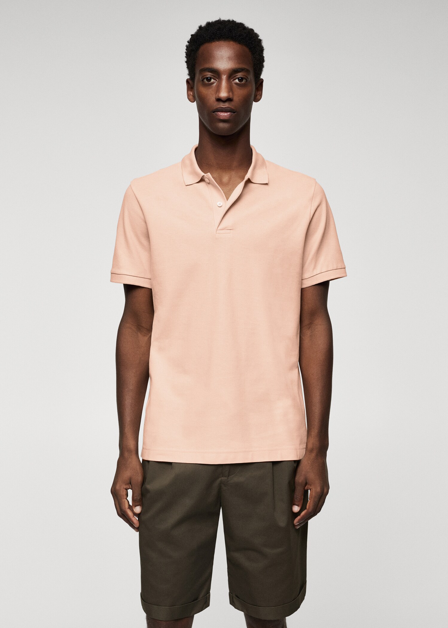 Cotton piqué polo shirt - Medium plane