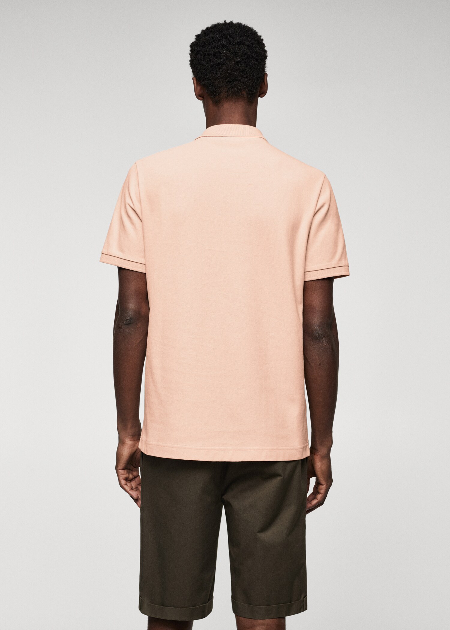 Cotton piqué polo shirt - Reverse of the article