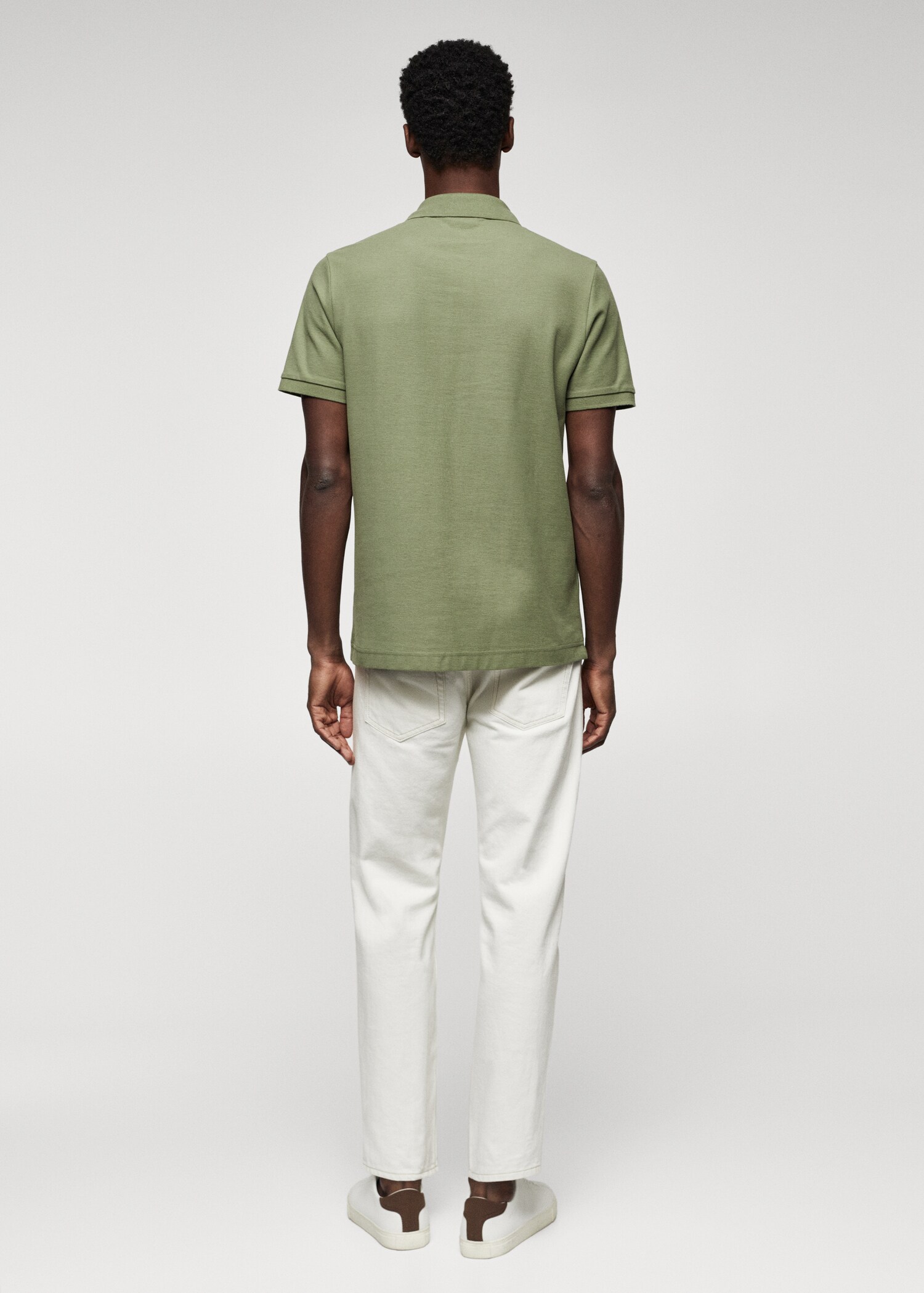 Cotton piqué polo shirt - Reverse of the article