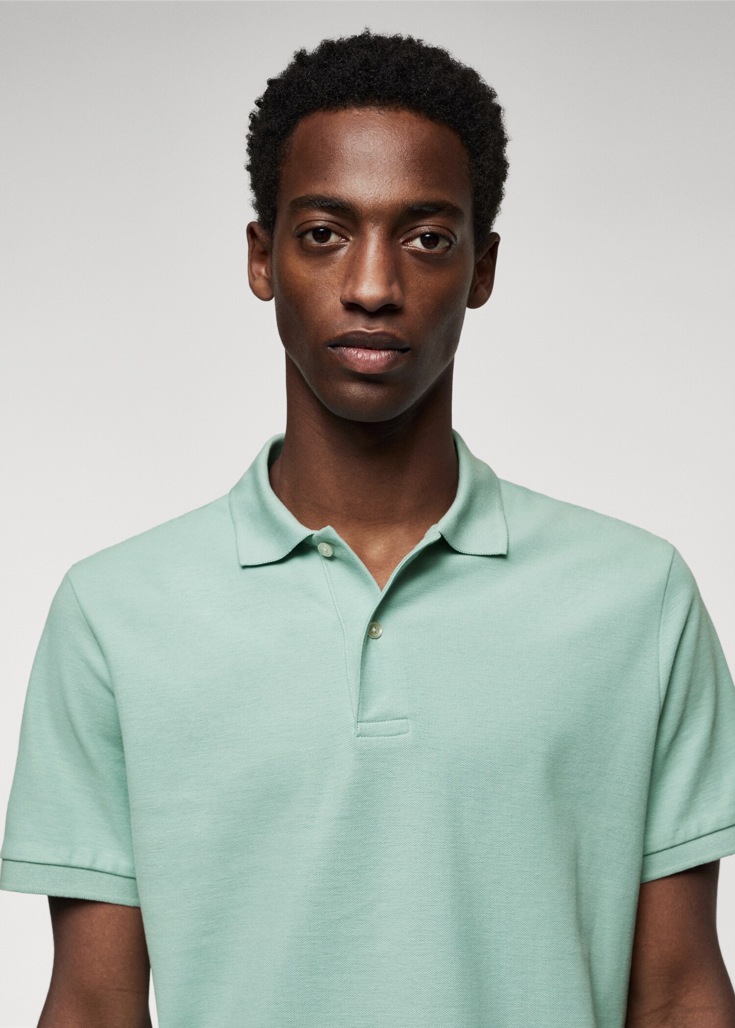 Cotton piqué polo shirt - Details of the article 1