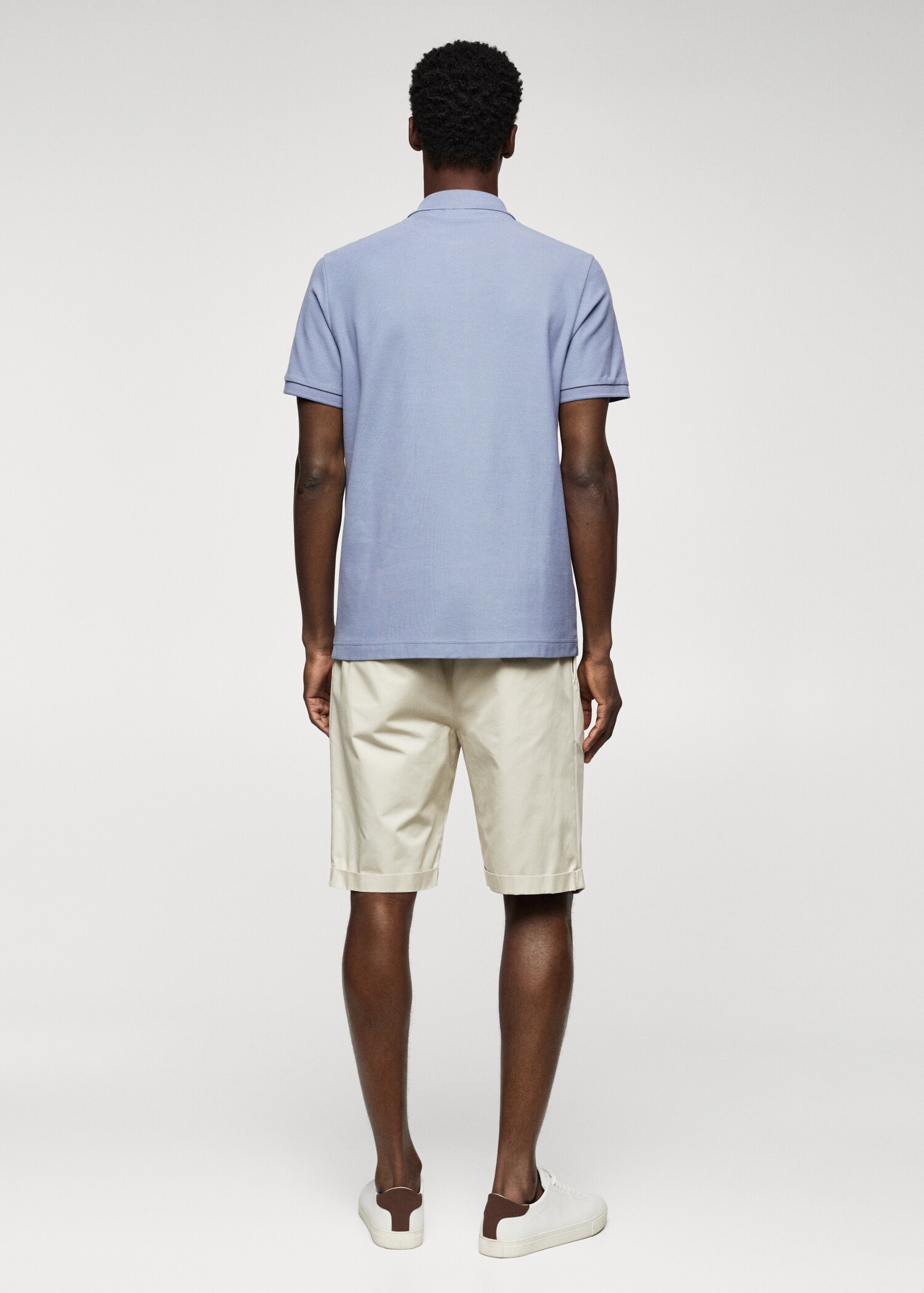 Cotton piqué polo shirt - Reverse of the article
