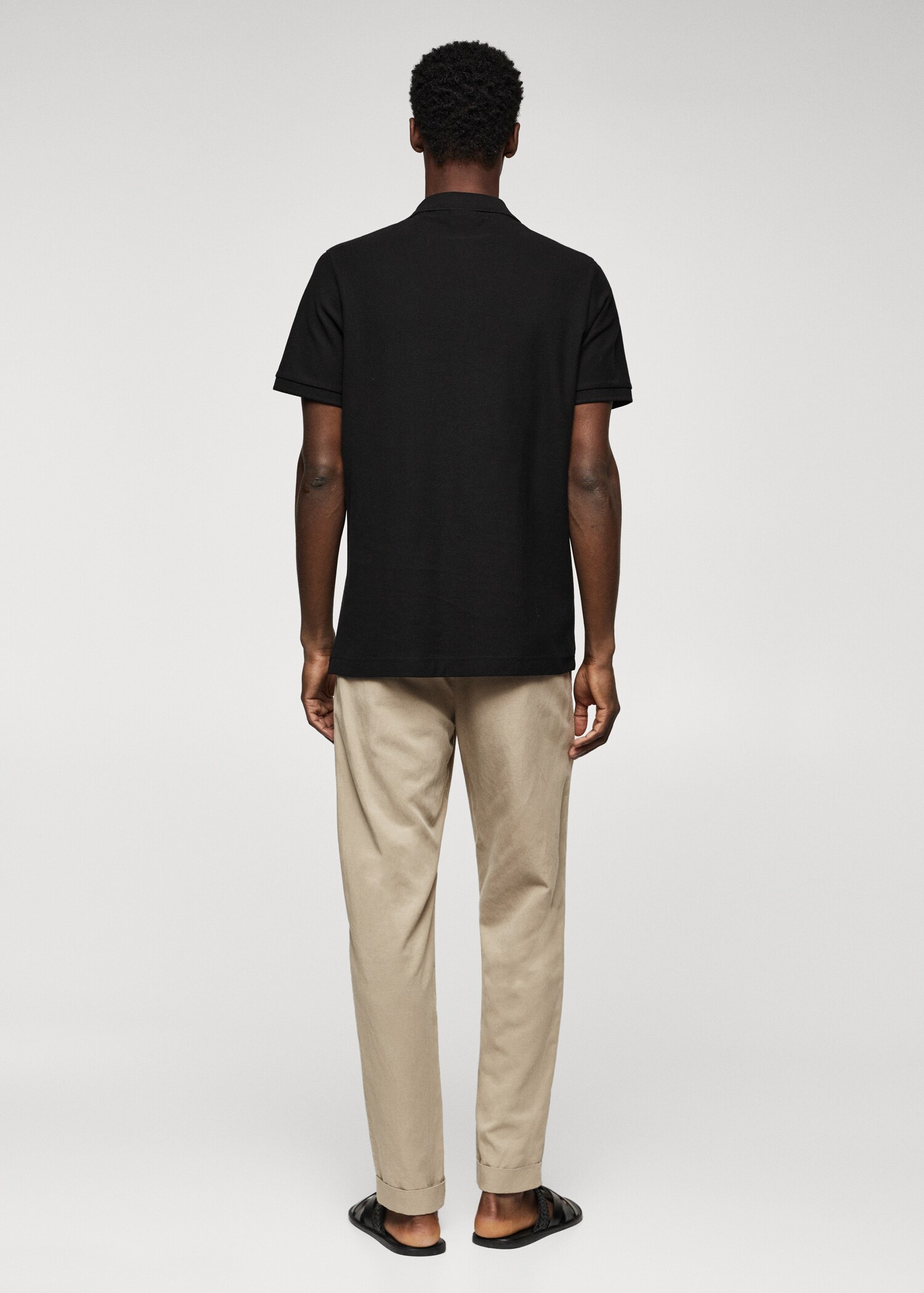 Cotton piqué polo shirt - Reverse of the article