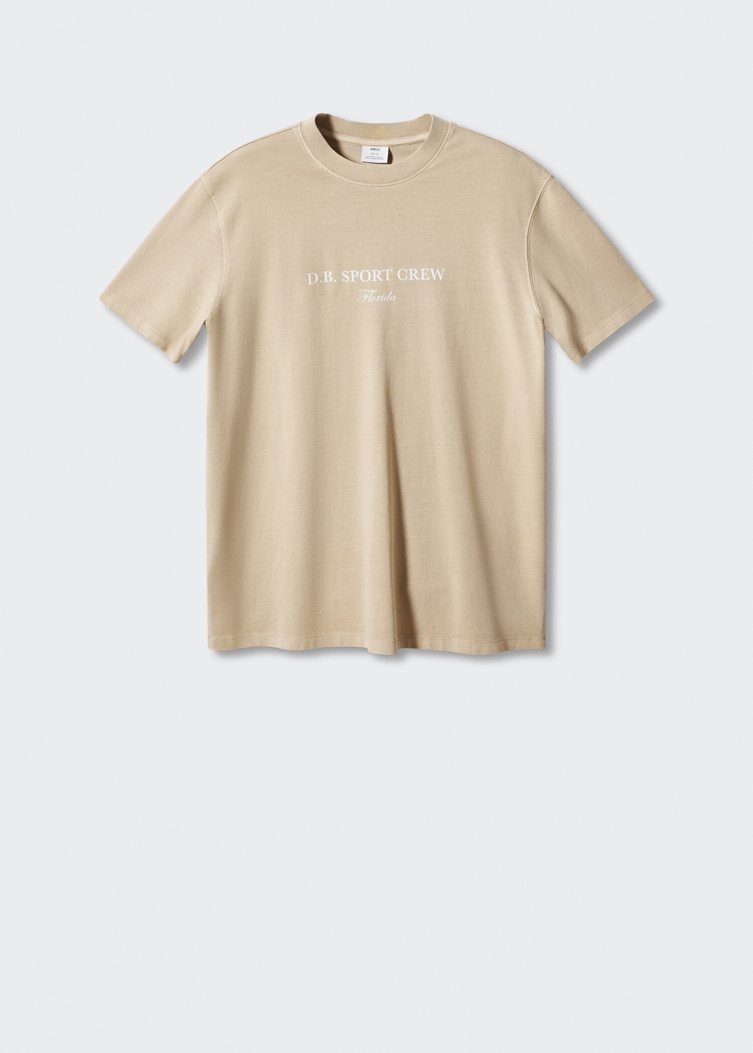 T-shirt 100% katoen met tekst - Artikel zonder model