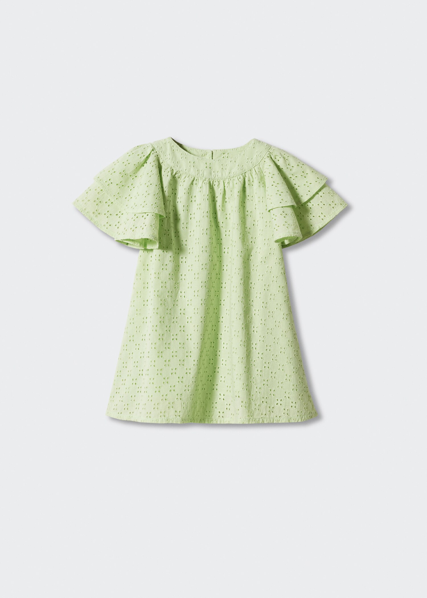 Besticktes Kleid mit Volant-Details - Artikel ohne Model