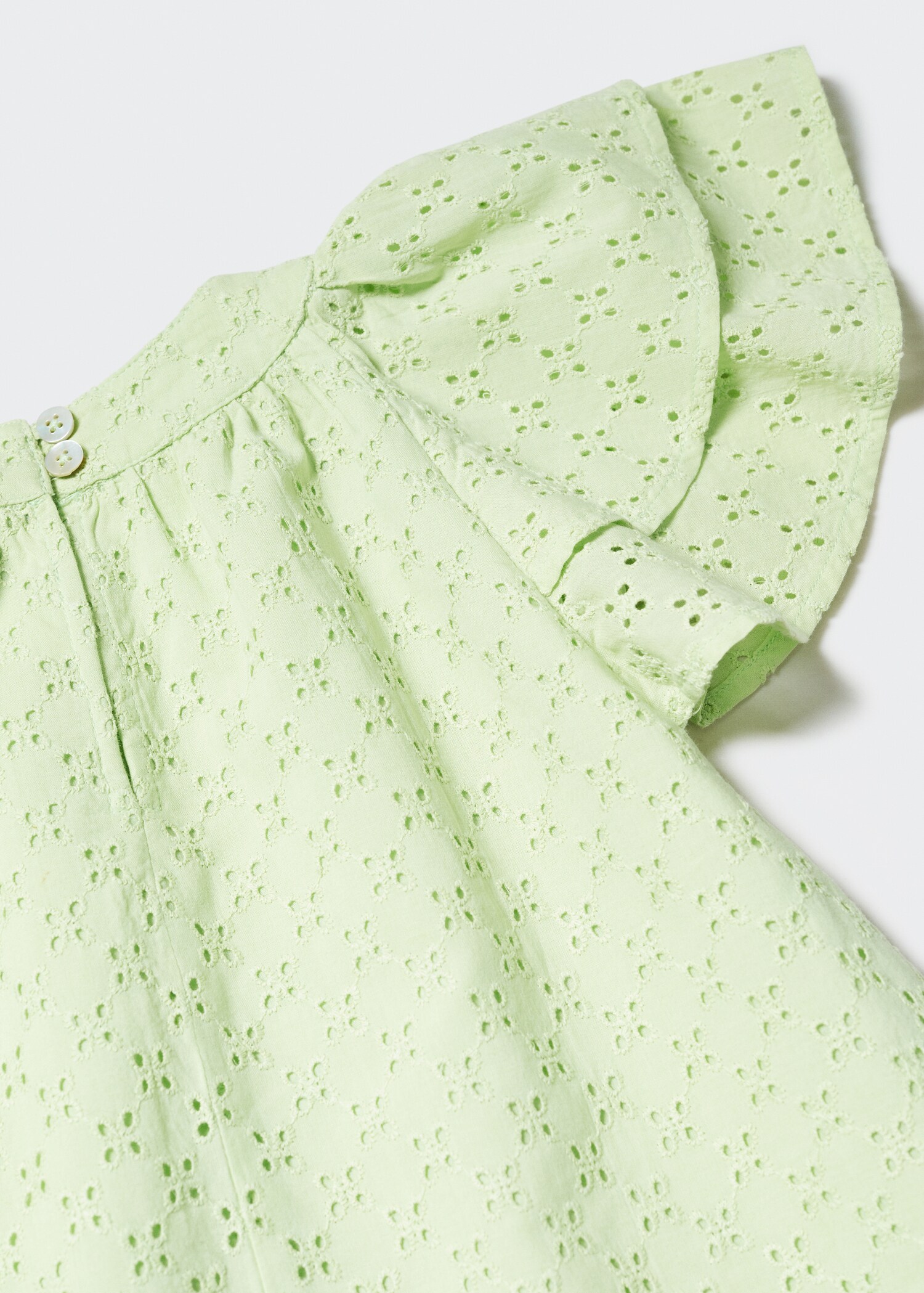 Besticktes Kleid mit Volant-Details - Detail des Artikels 8