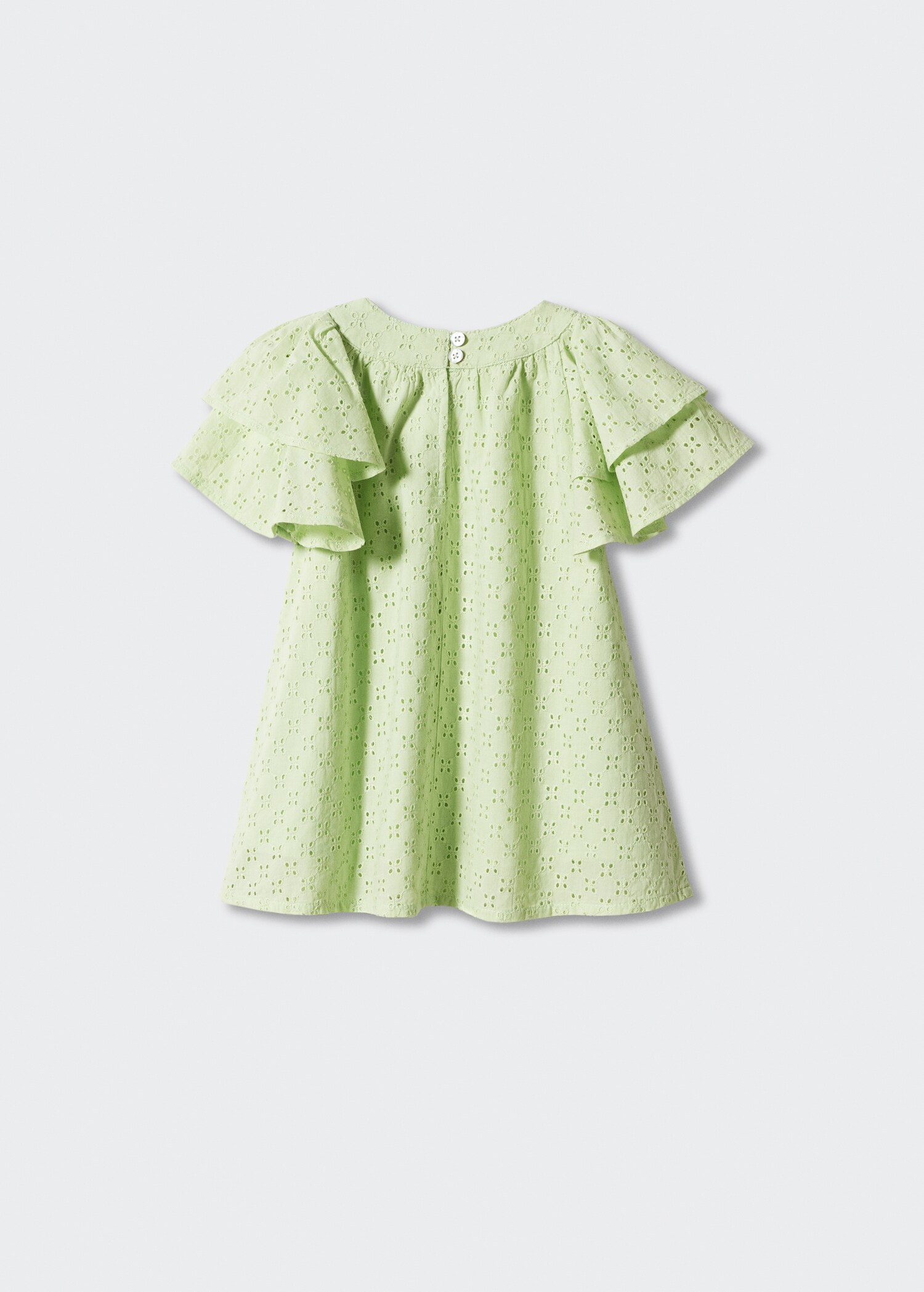 Besticktes Kleid mit Volant-Details - Rückseite des Artikels
