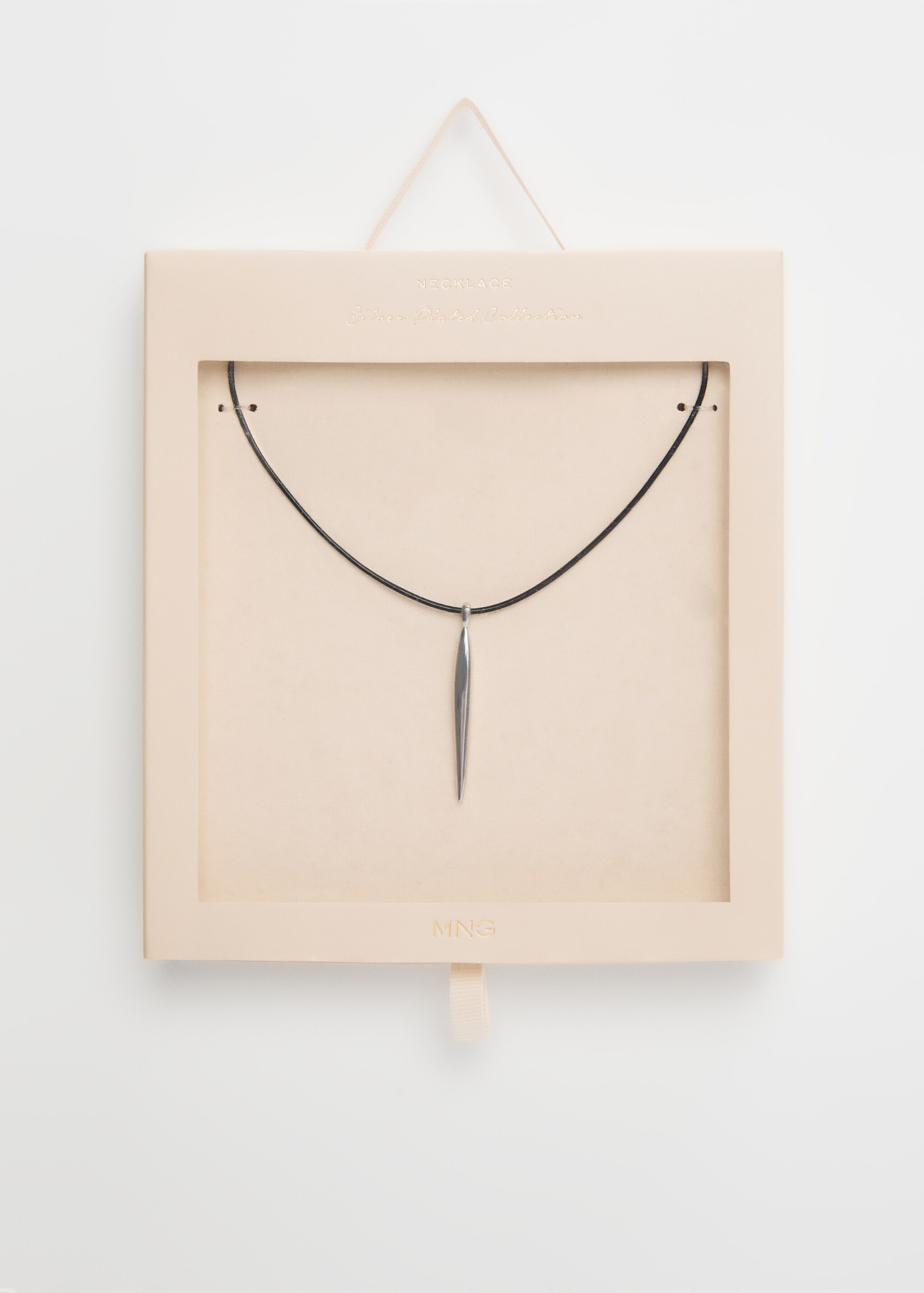 Silver-plated metal pendant necklace - Details of the article 2