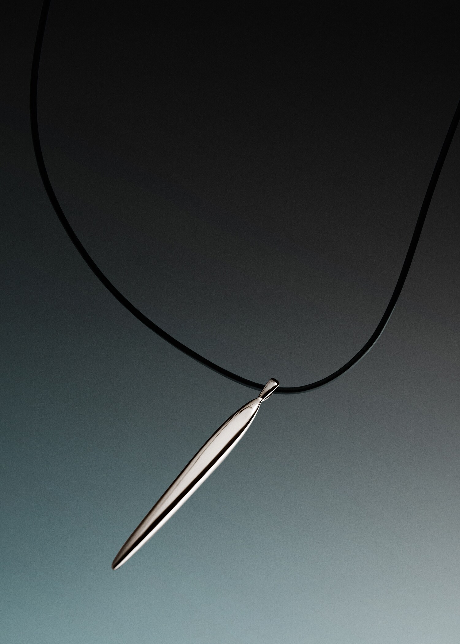 Collar colgante metálico baño plata - Detalle del artículo 7