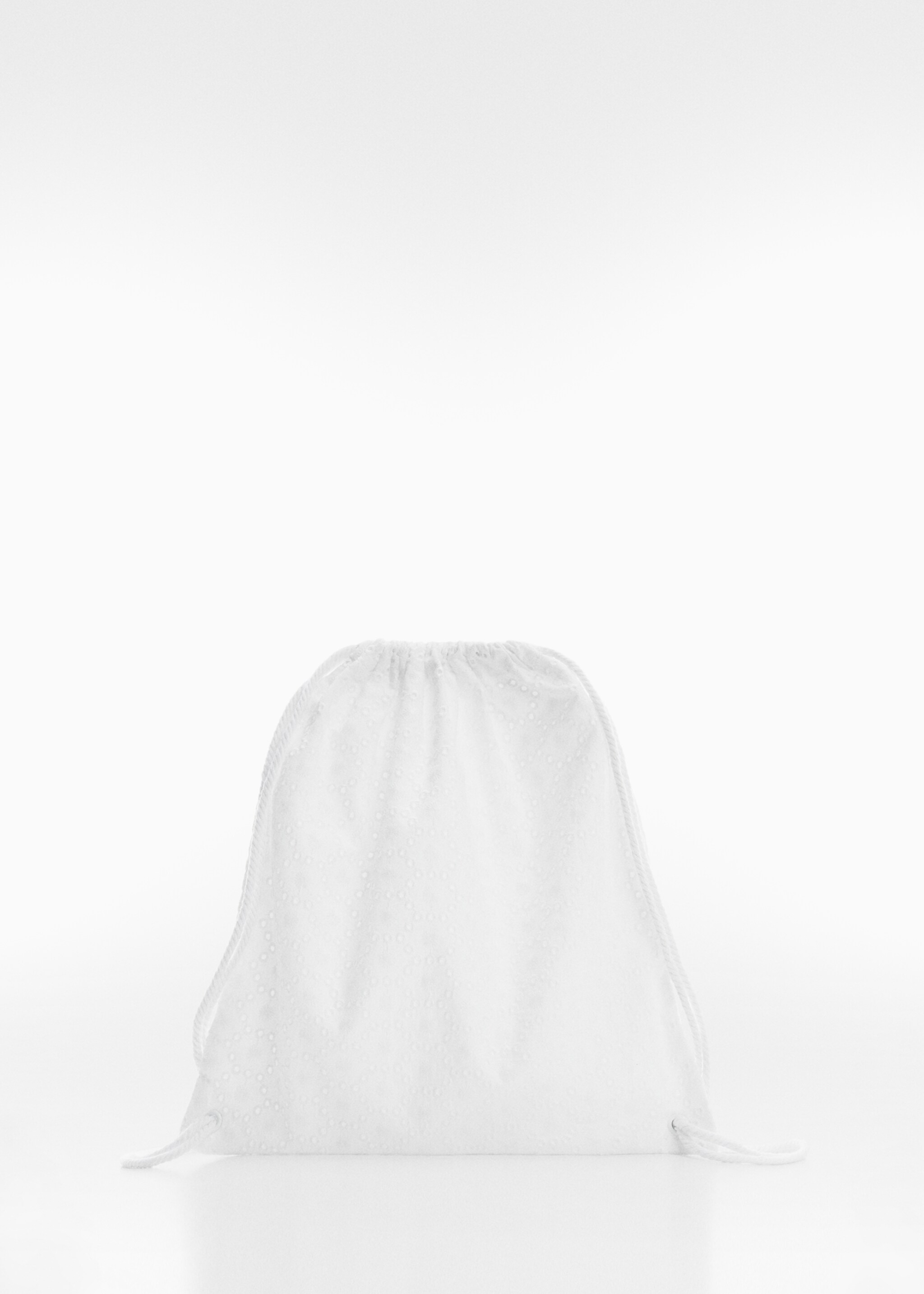 Sac à dos brodé - Article sans modèle, Blanc. Ref: 47036320-00.
