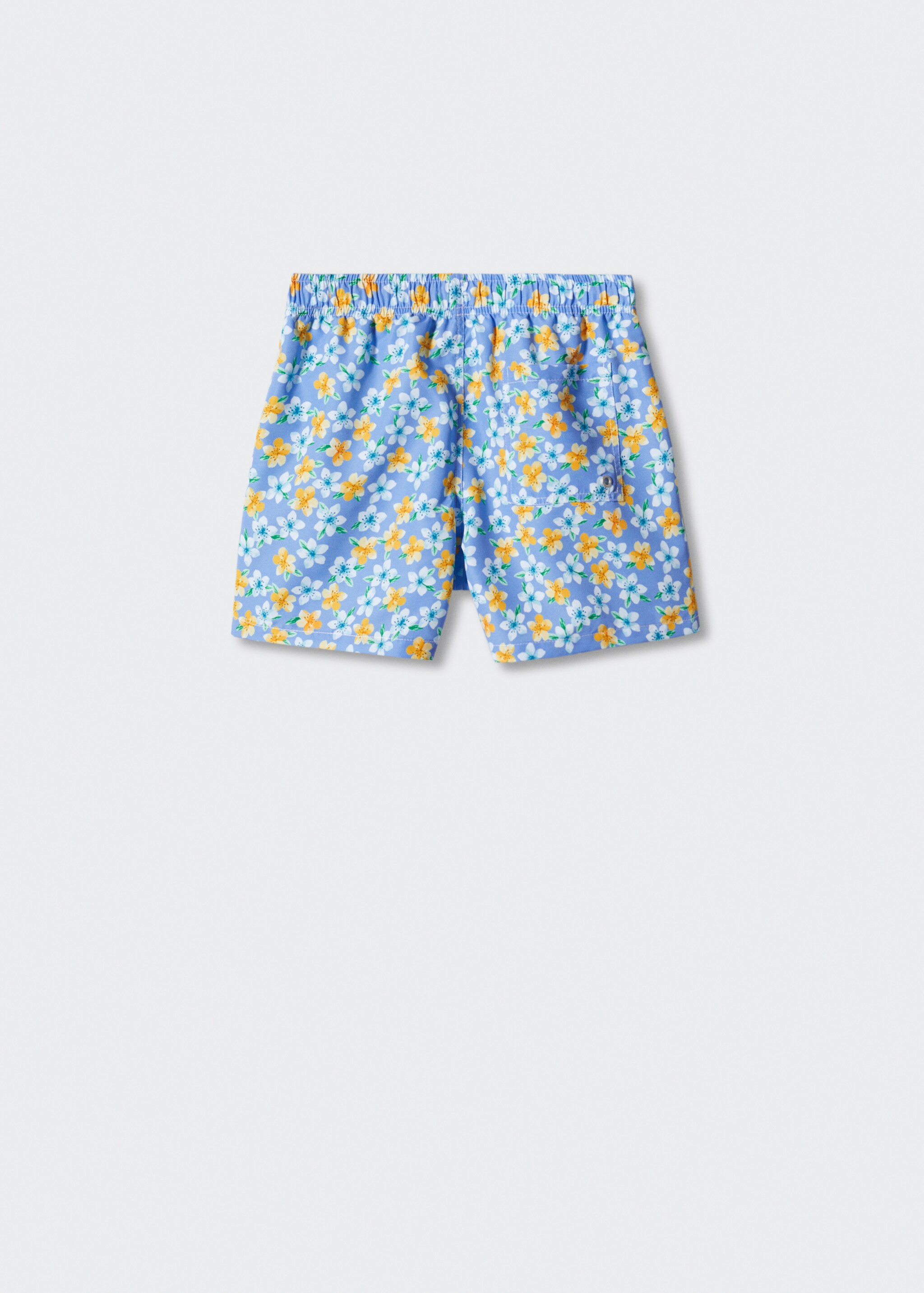 Floral print swimsuit - Reverse of the article, Blue. Ref: 47036712-00.