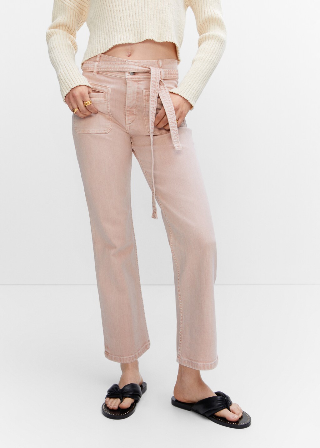 Jean droit detail n ud