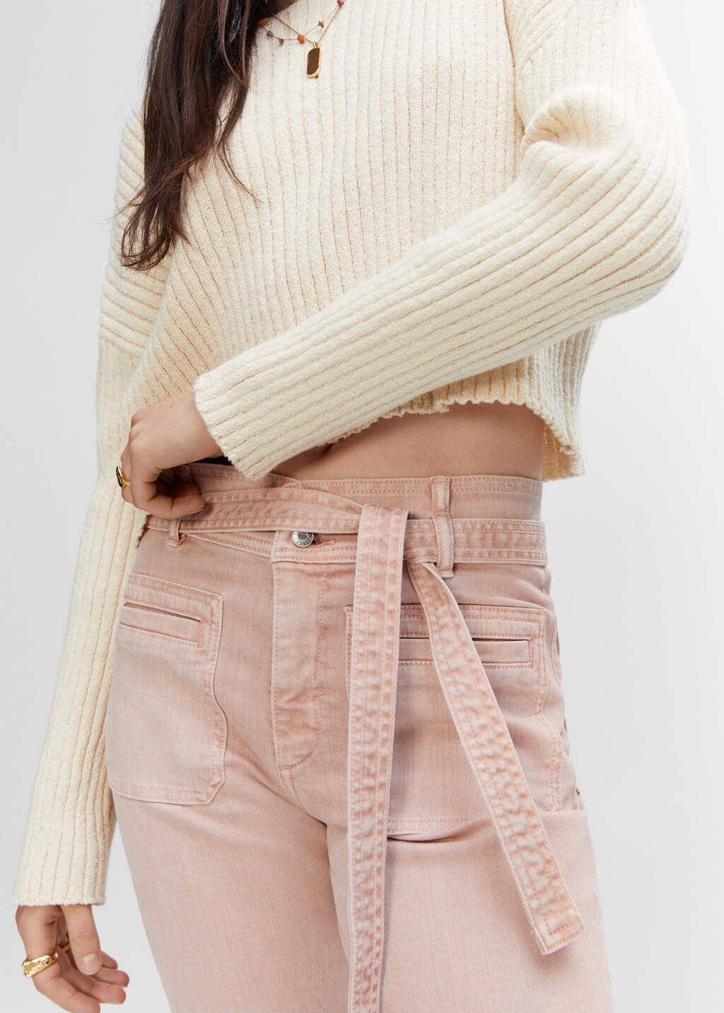 ★送料・関税込★OPEN YY★CURVED JEANS★ NEW Uniqlo Curved Jeans Off White Waist 27 x 31 inch denim