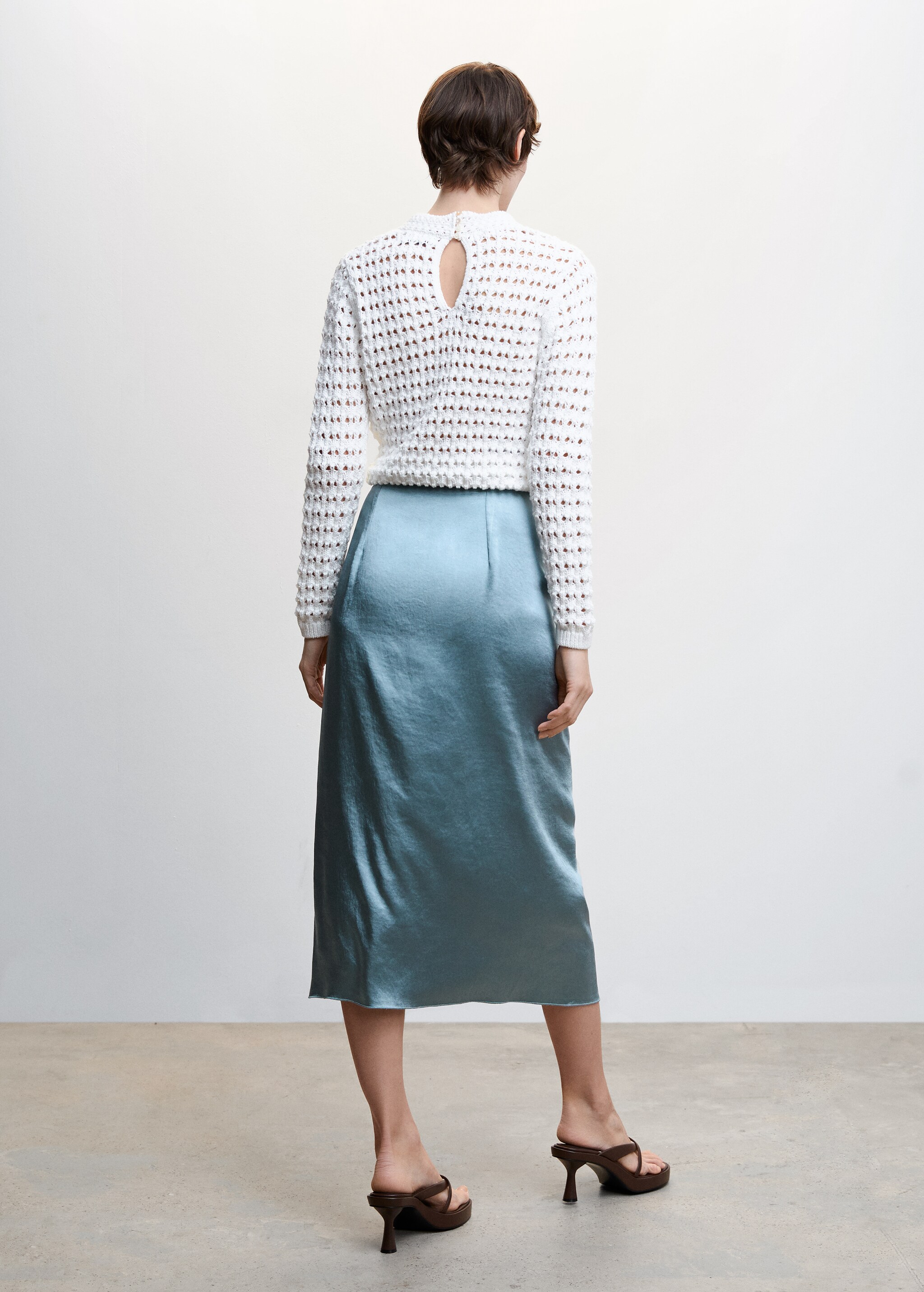 Satin wrap skirt - Reverse of the article