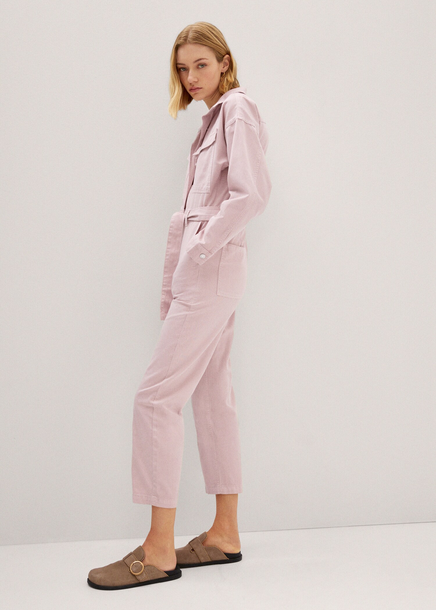 Denim jumpsuit with bow - Details of the article 2