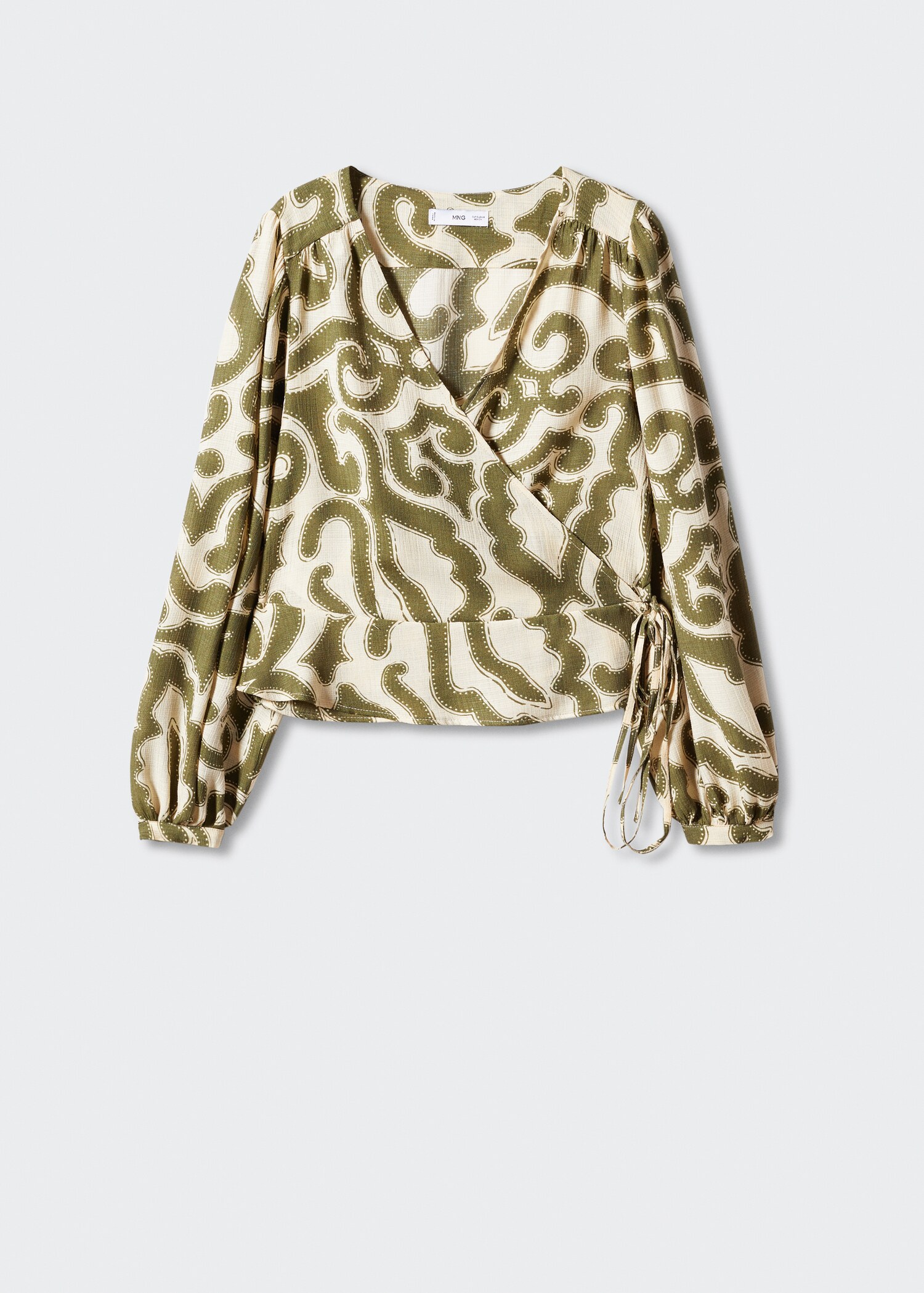 Printed puff sleeve blouse - Article without model
