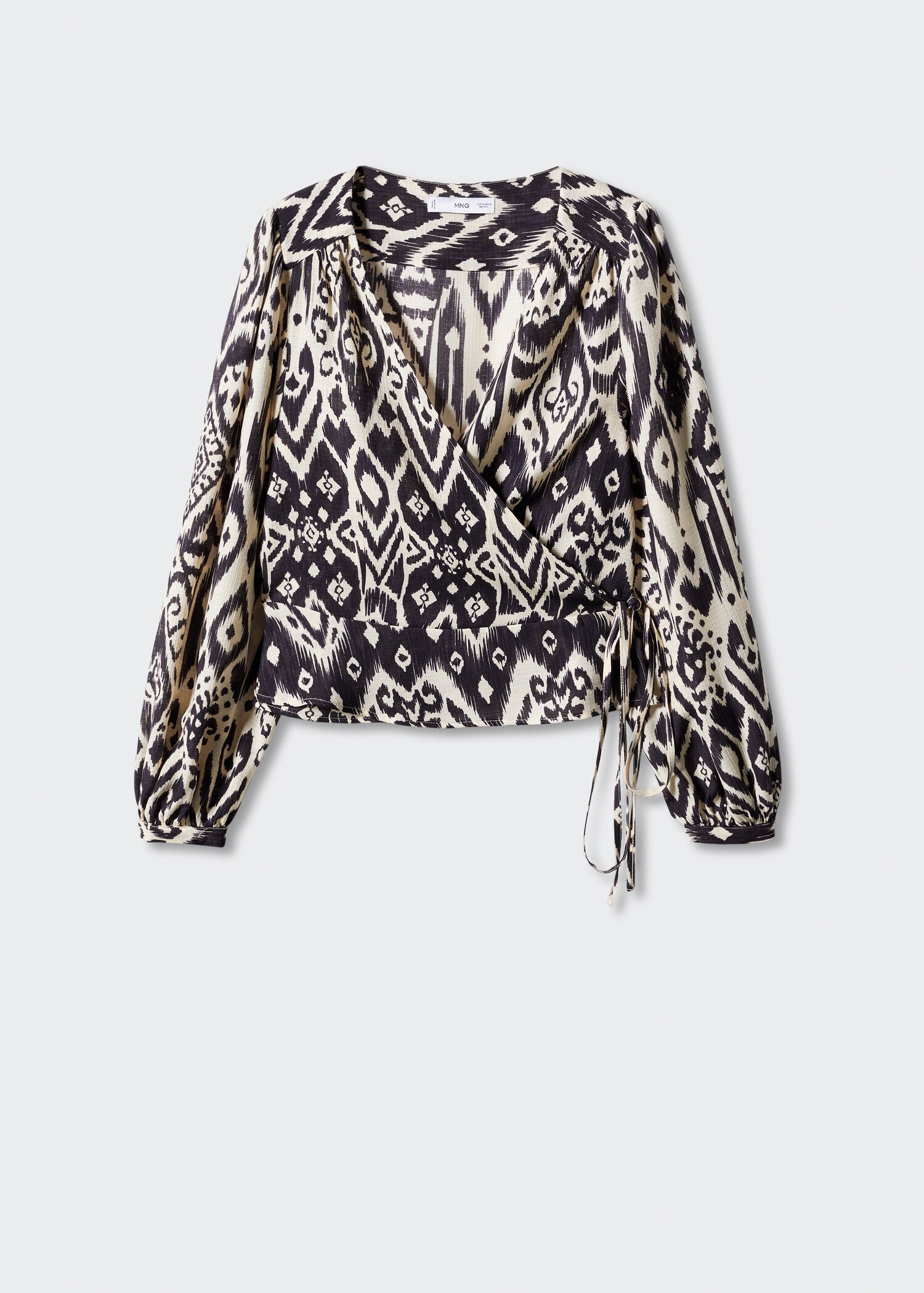 Printed puff sleeve blouse - Article without model