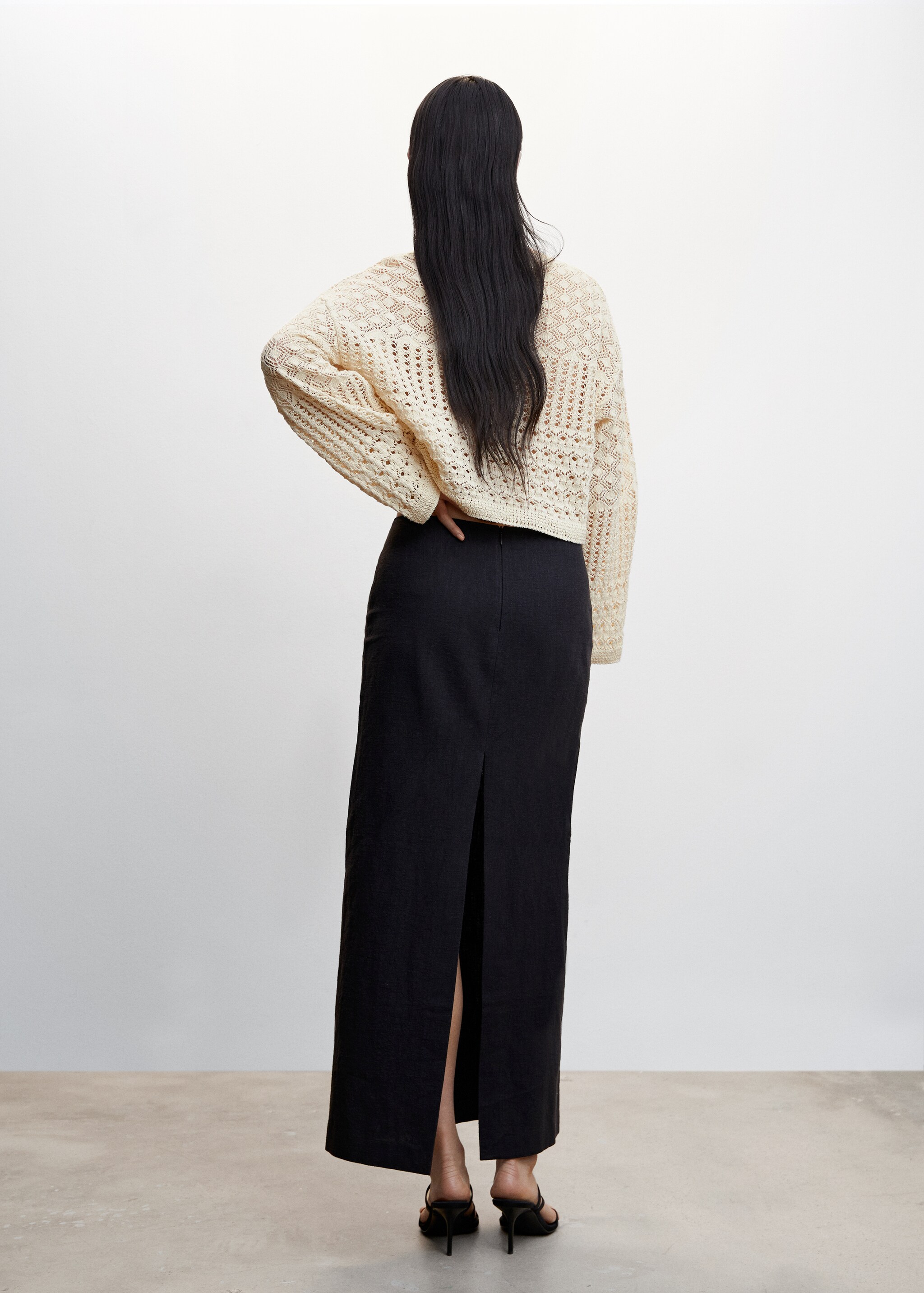 Openwork panel sweater - Reverse of the article