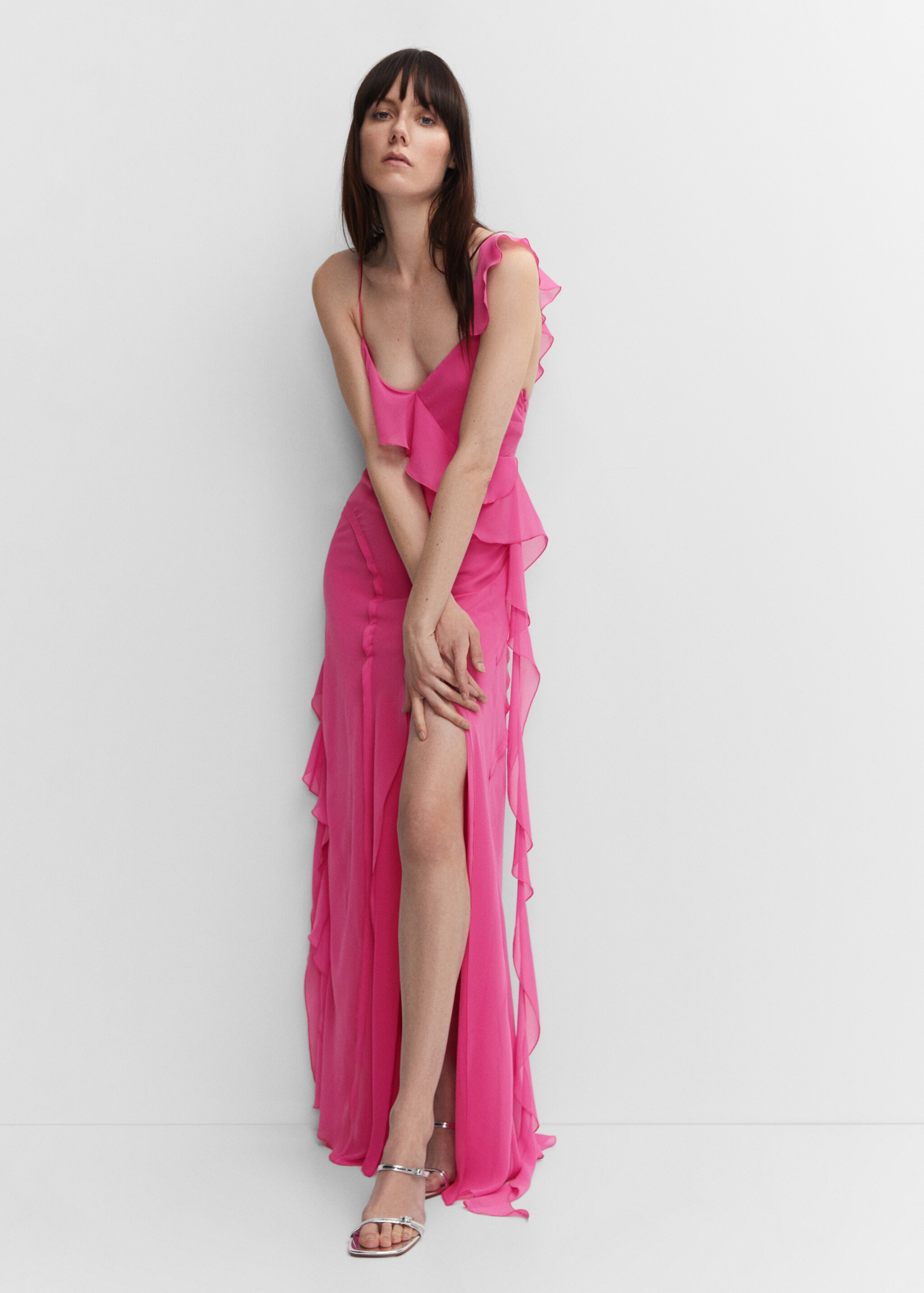 Ruffles slit dress - Details of the article 2