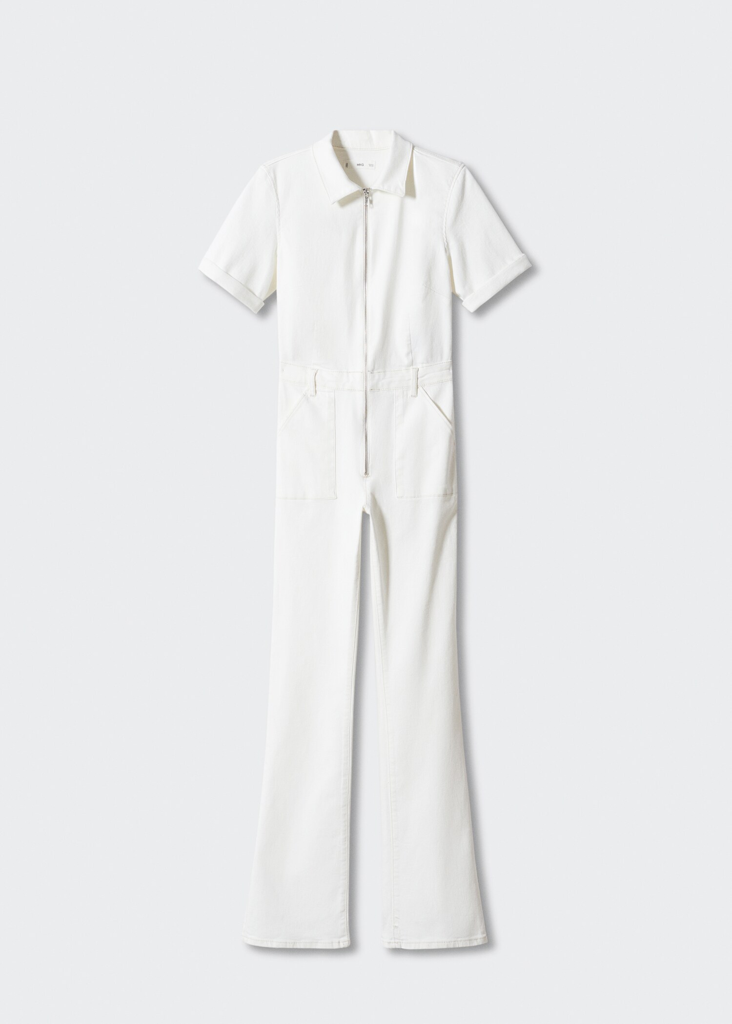 Denim jumpsuit with zipper - Article without model