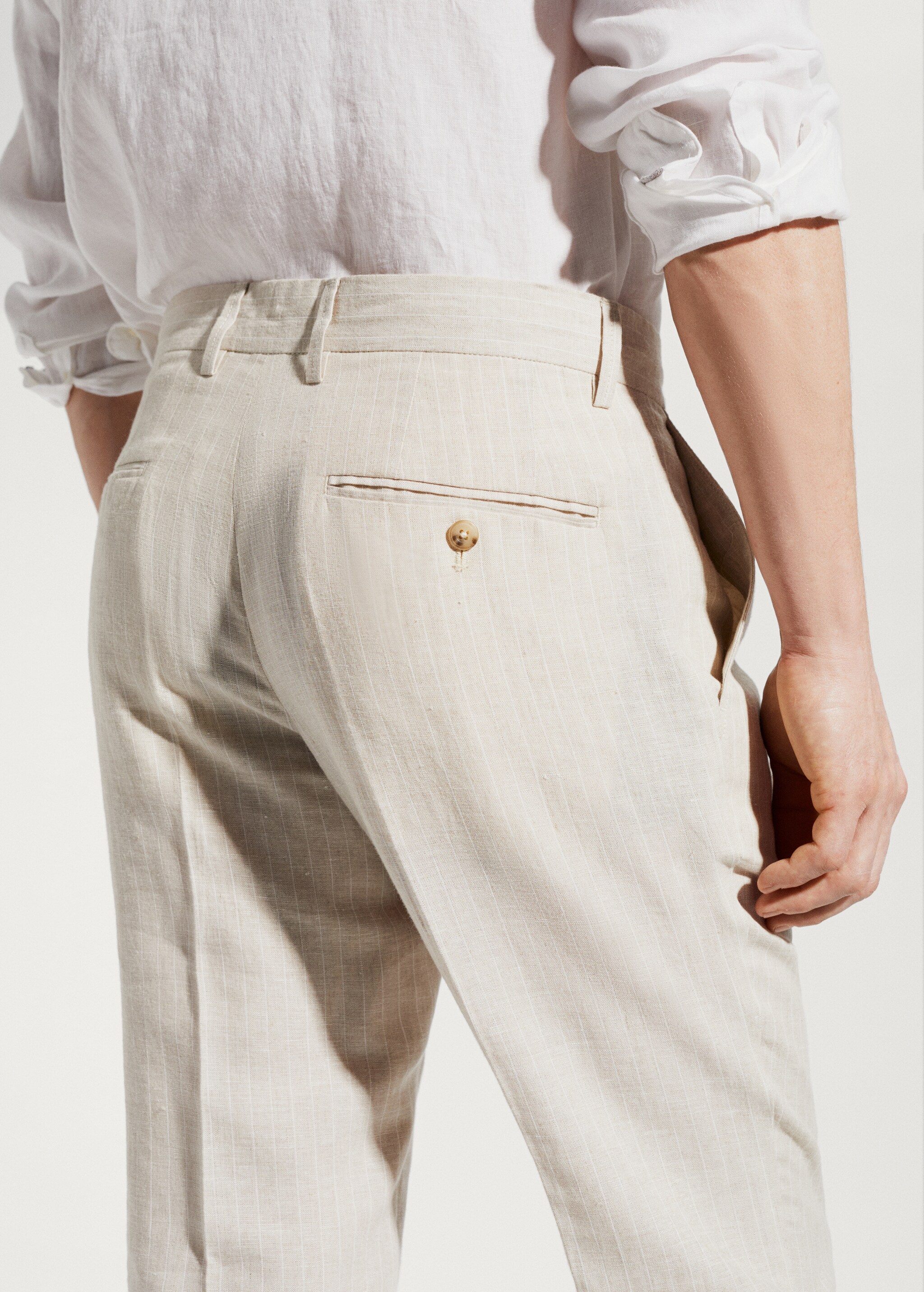 Pantalon lin fines rayures - Détail de l'article 2