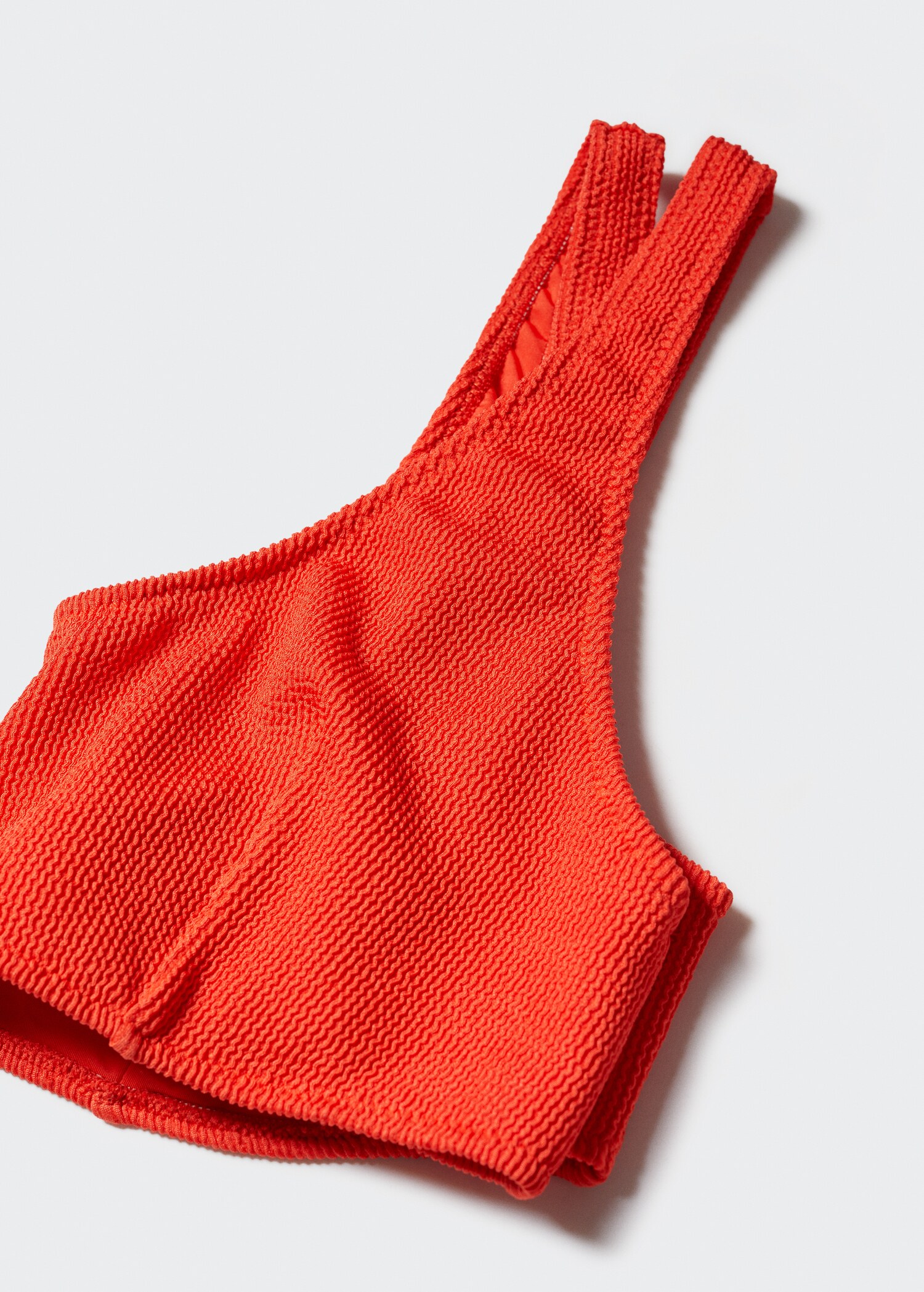 Striped textured bikini top - Details of the article 8