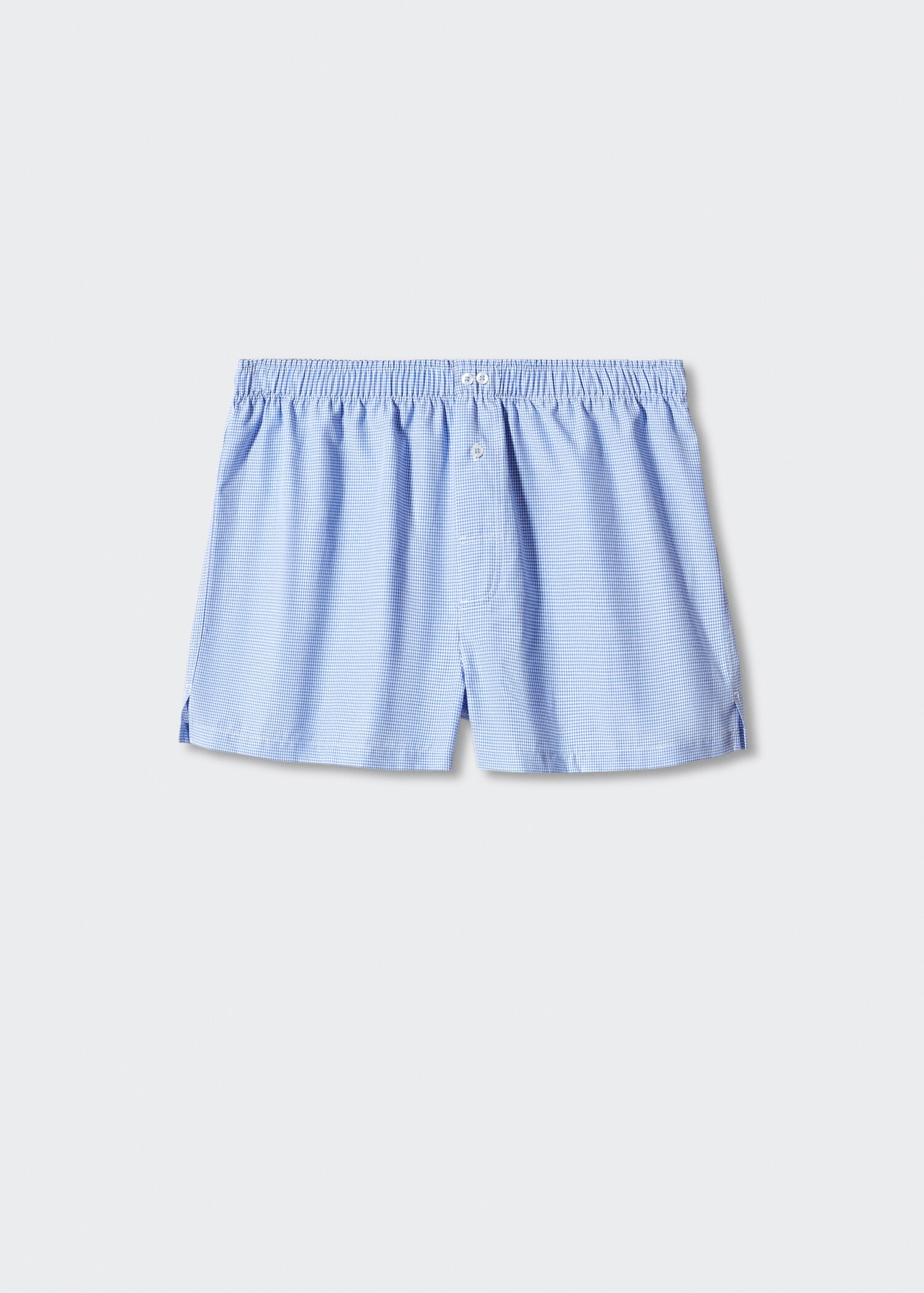 Gingham check cotton briefs - Article without model