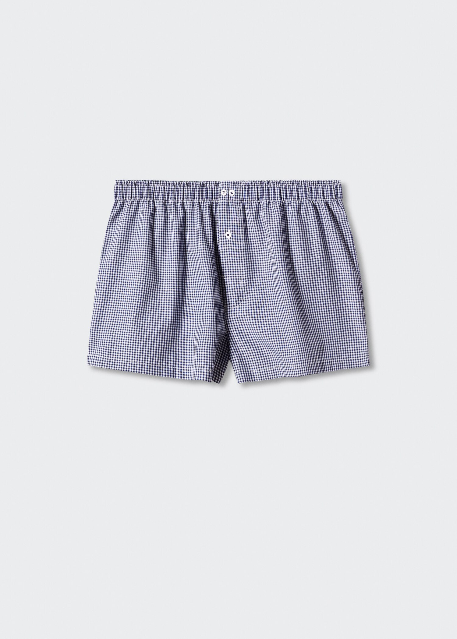Gingham check cotton briefs - Article without model