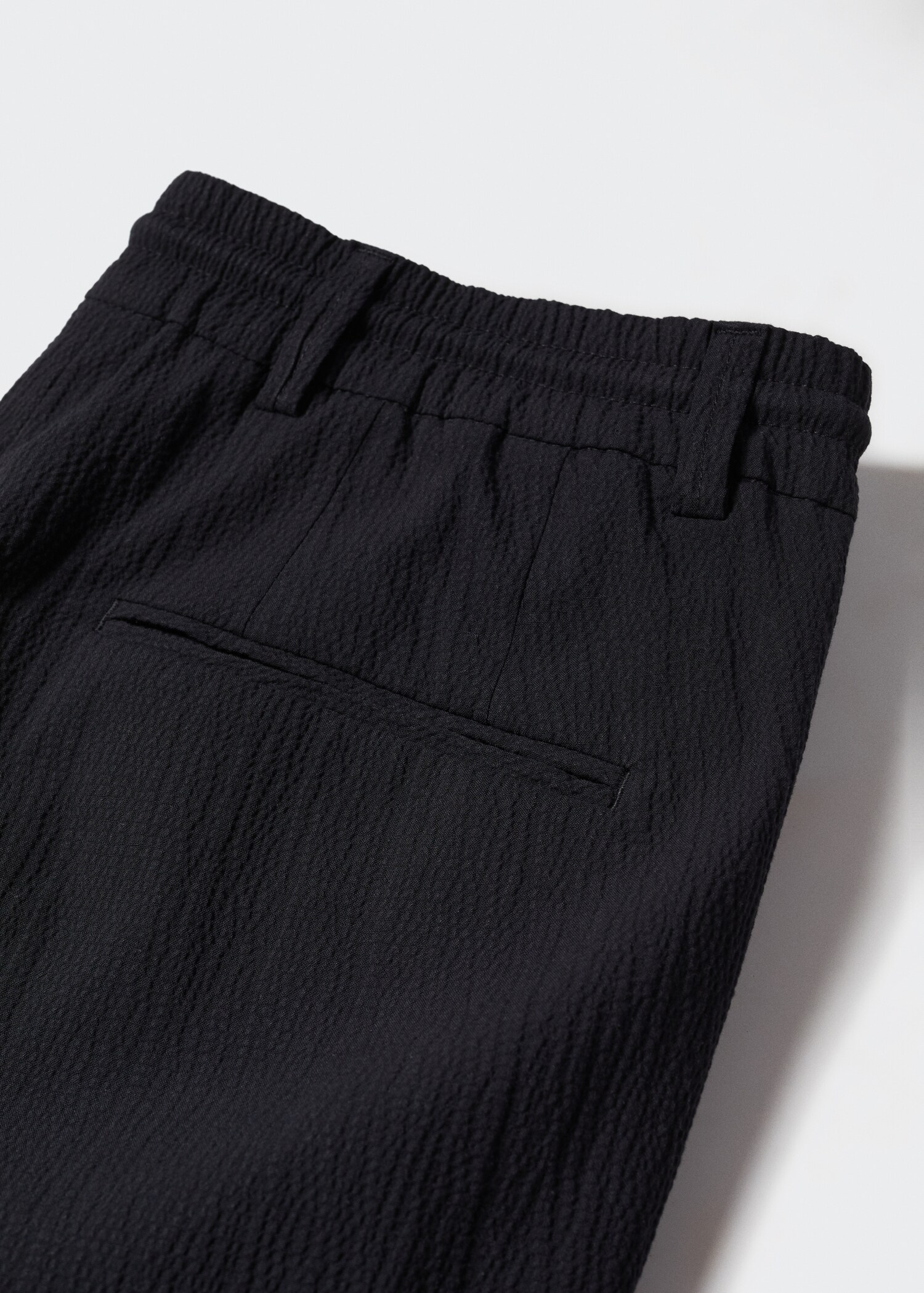 Cotton seersucker trousers with drawstring  - Details of the article 8