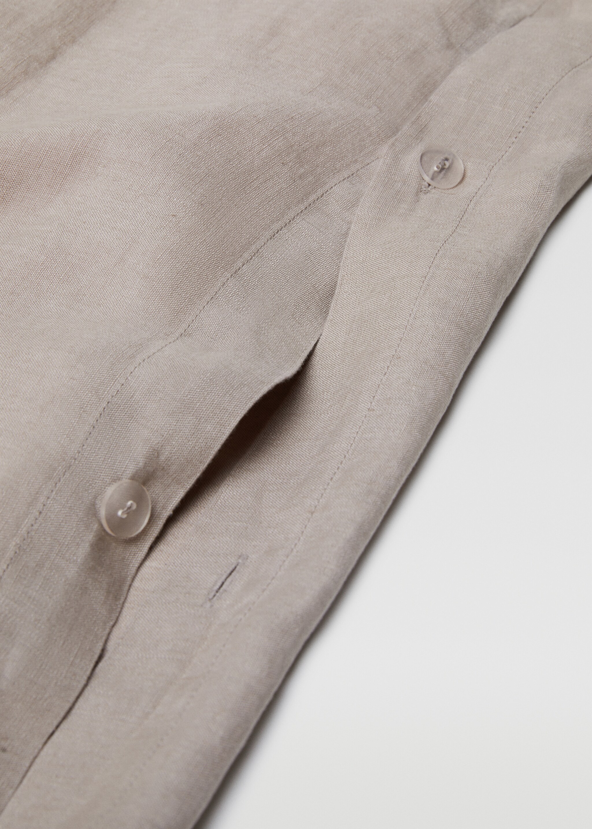 Bettbezug aus 100 % Leinen für 135/140 cm Bett - Detail des Artikels 3, Mittelbraun. Ref: 47037887-00.