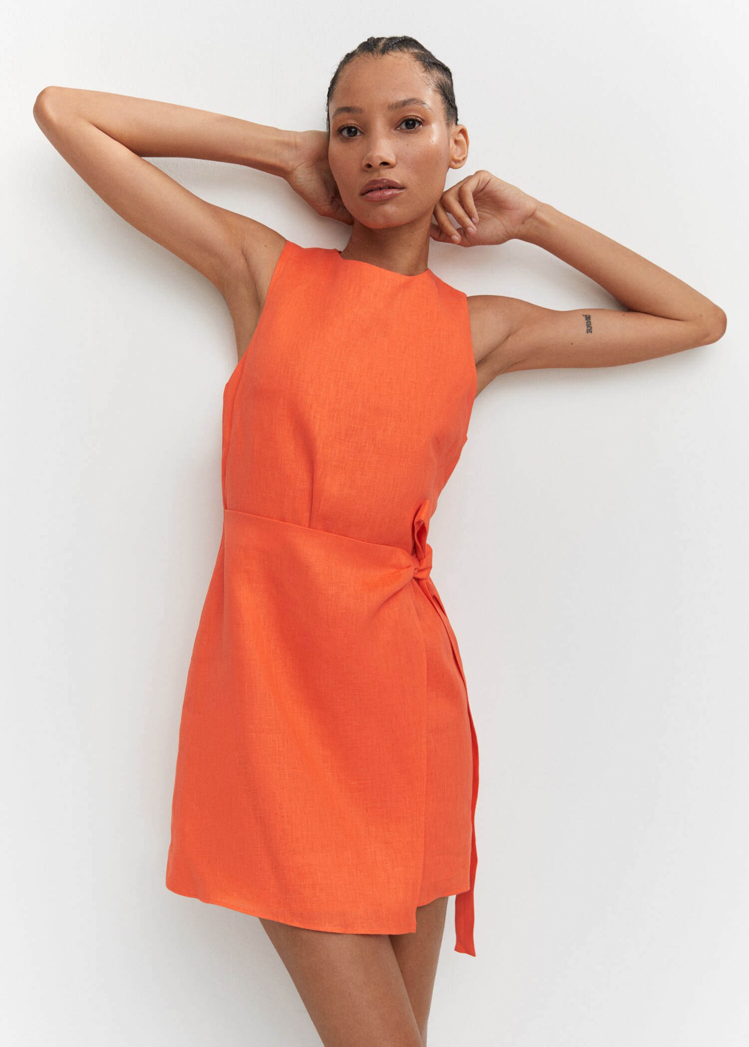 Linen sarong dress - Details of the article 2
