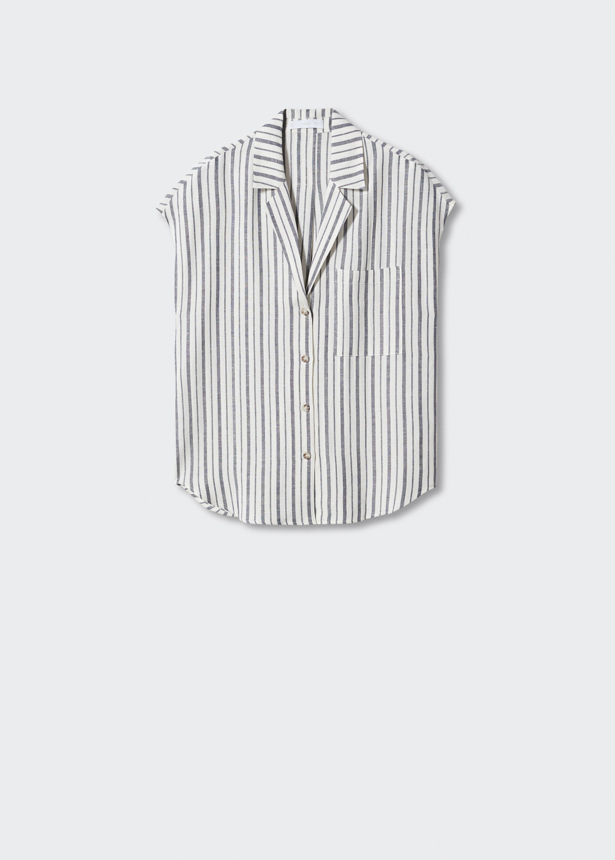 Striped linen-blend shirt - Article without model