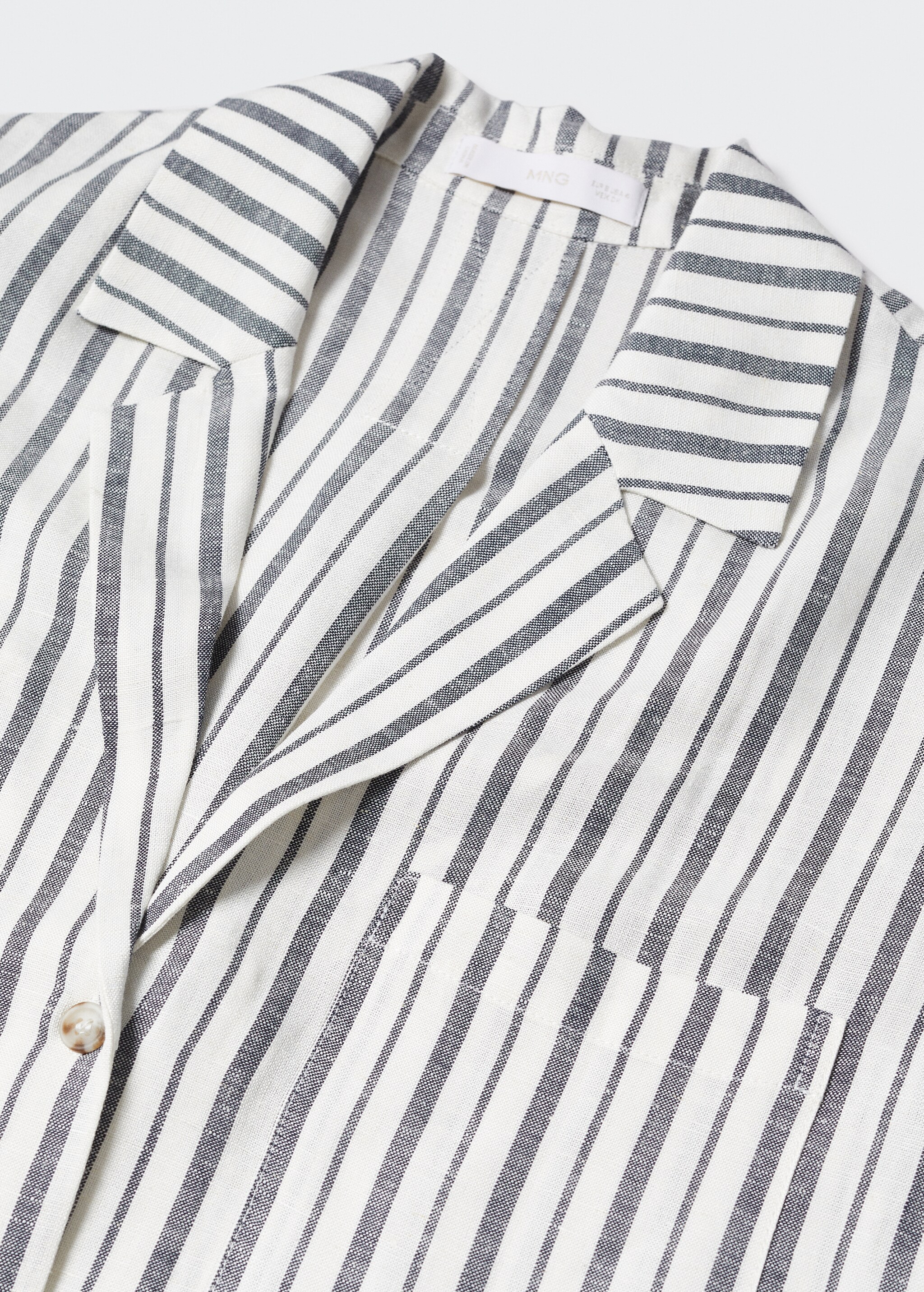 Striped linen-blend shirt - Details of the article 8