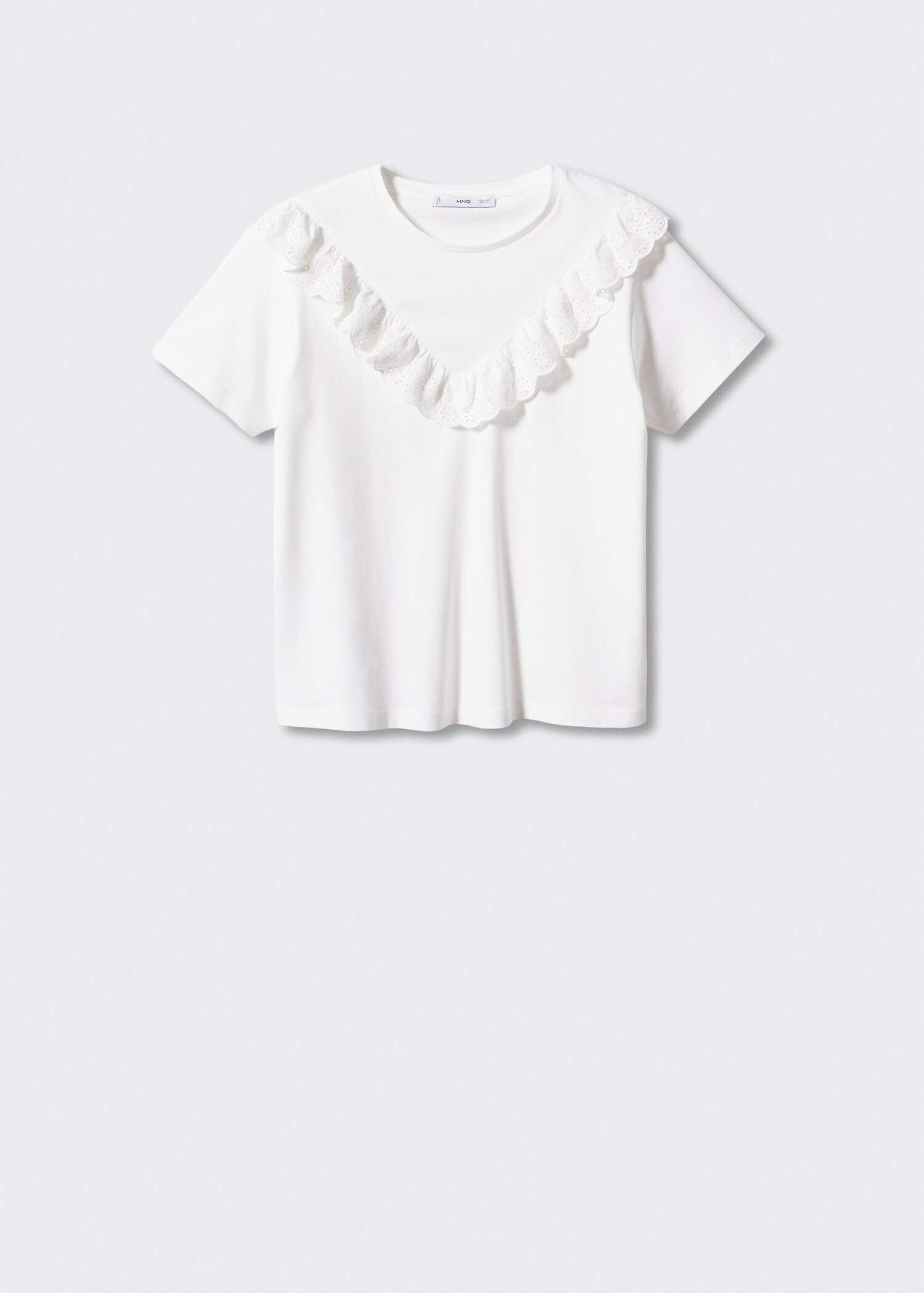 T-shirt volant brodé - Article sans modèle