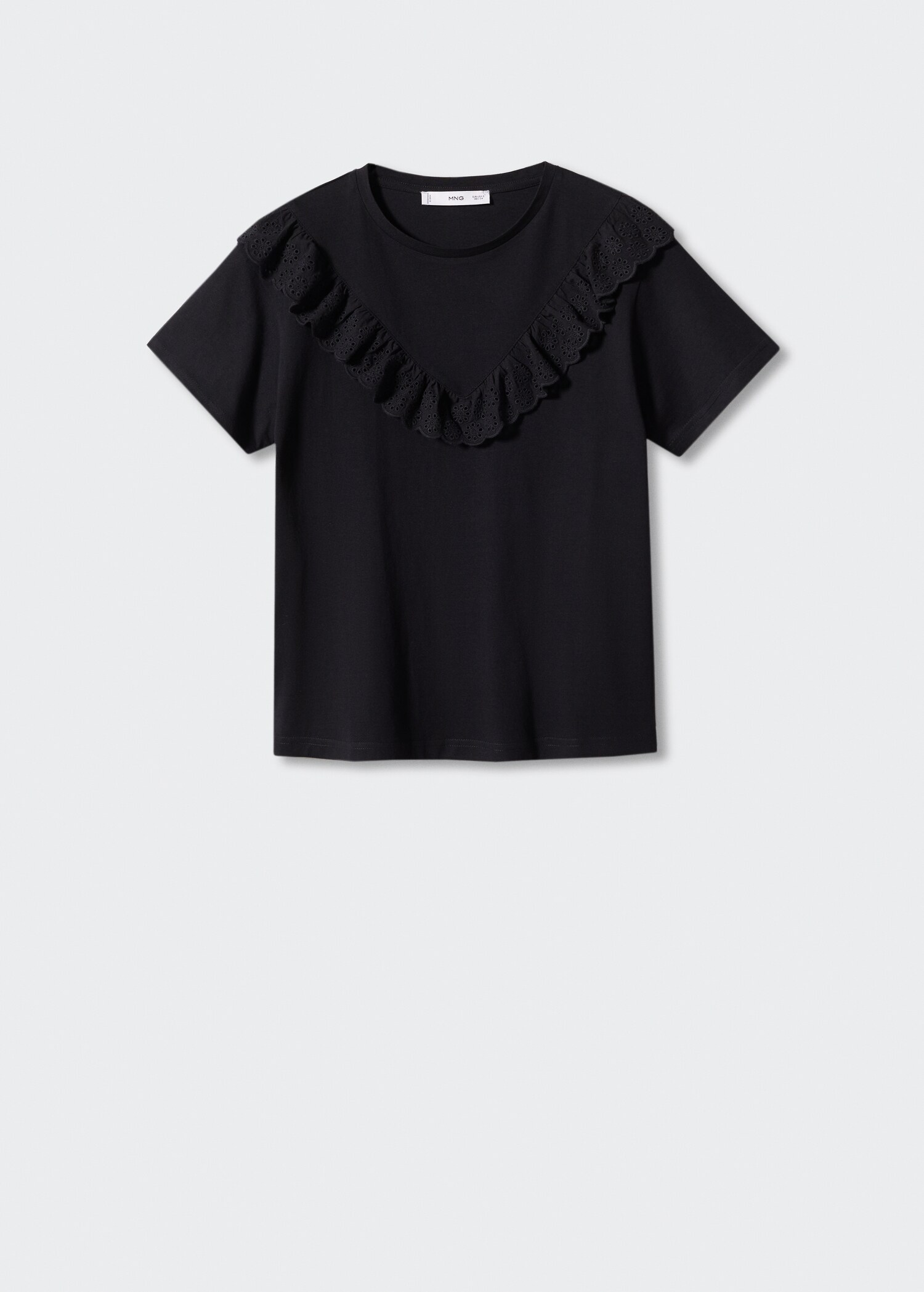 T-shirt volant brodé - Article sans modèle