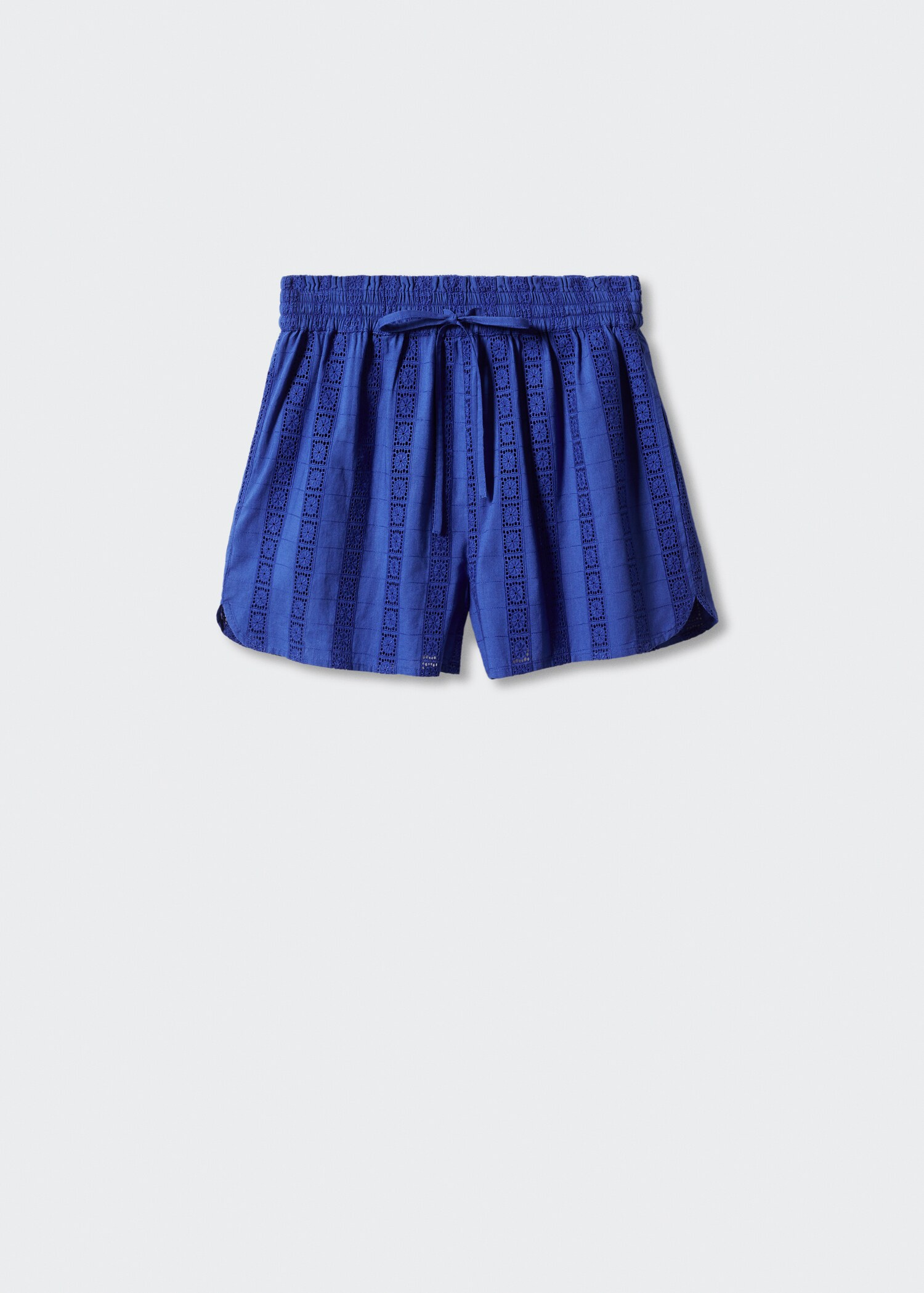Broderade bomullsshorts - Artikel utan modell