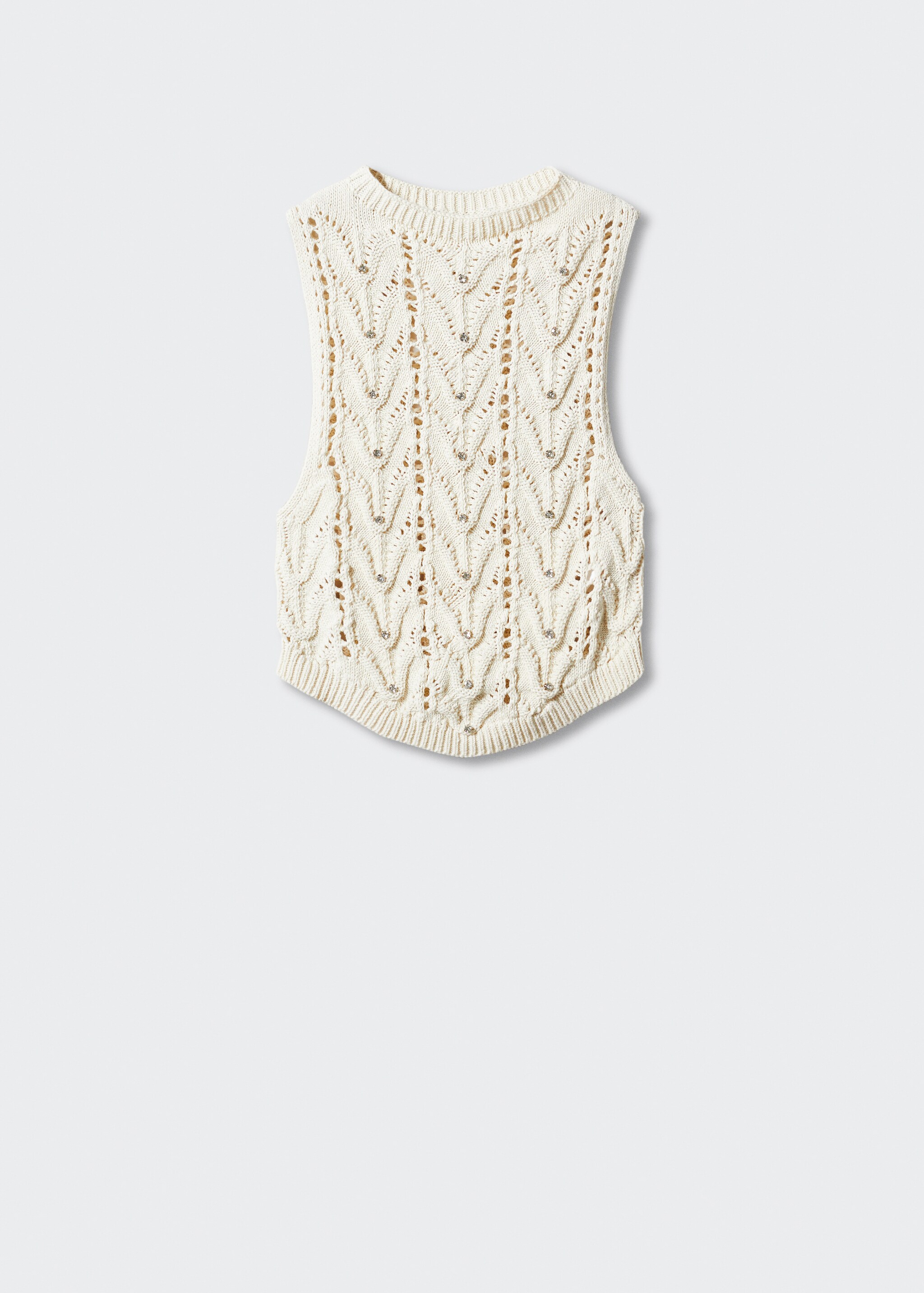 Knitted top with rhinestone detail - Article without model