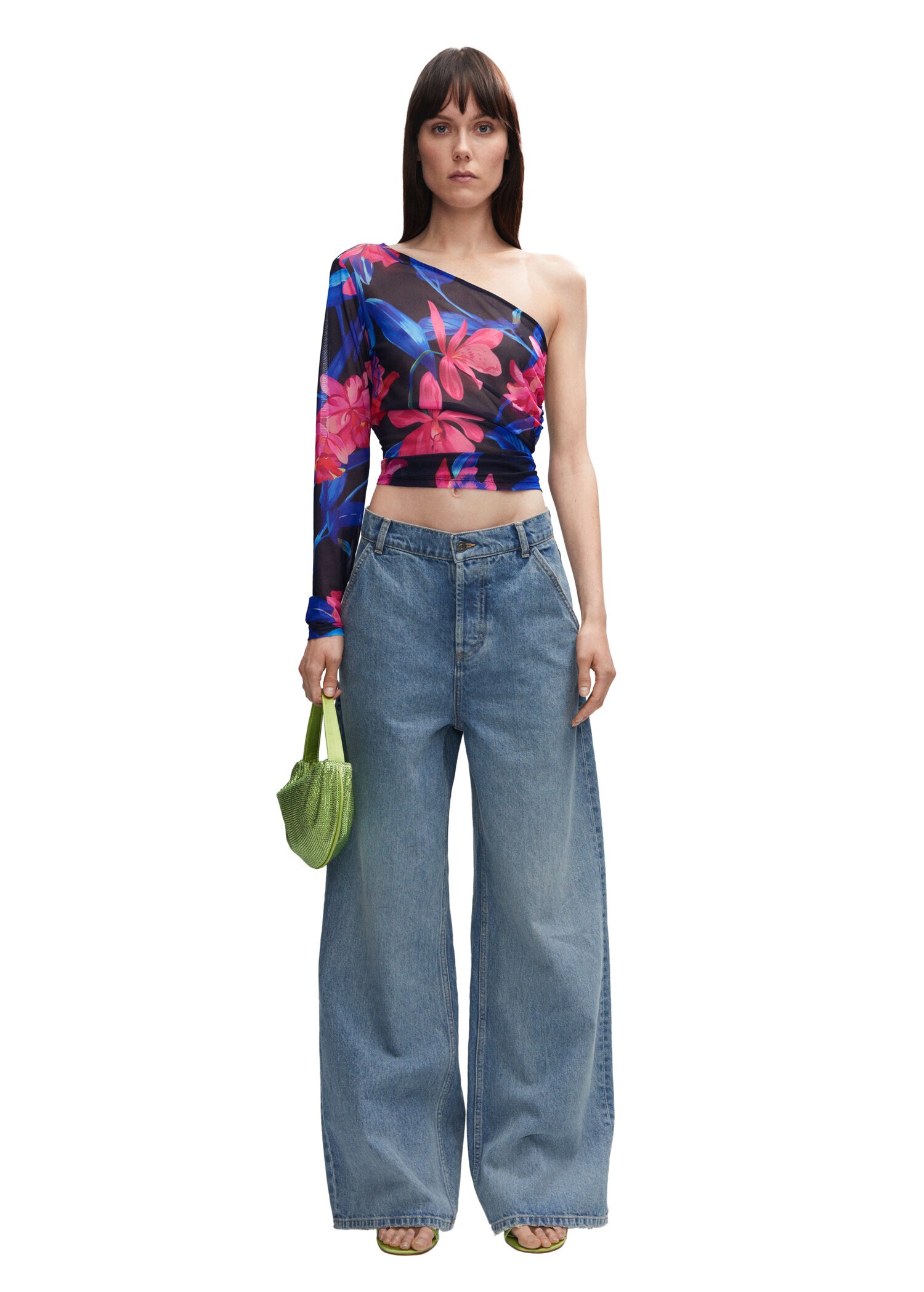 Floral asymmetrical chiffon top - Details of the article 2