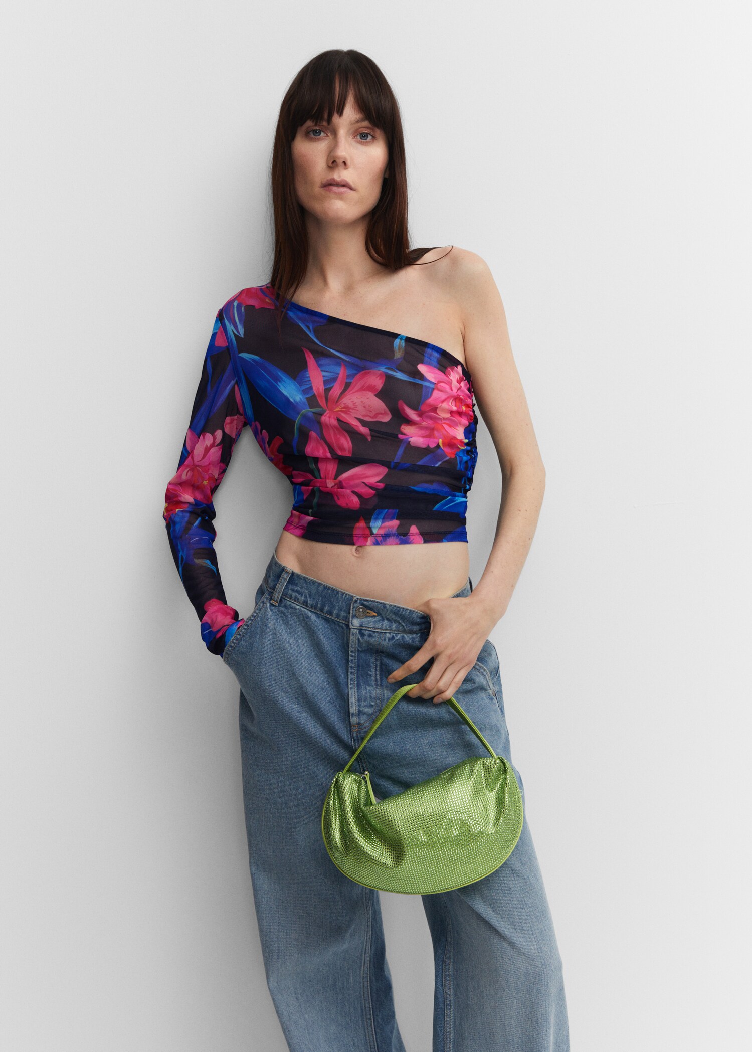 Floral asymmetrical chiffon top - Details of the article 6