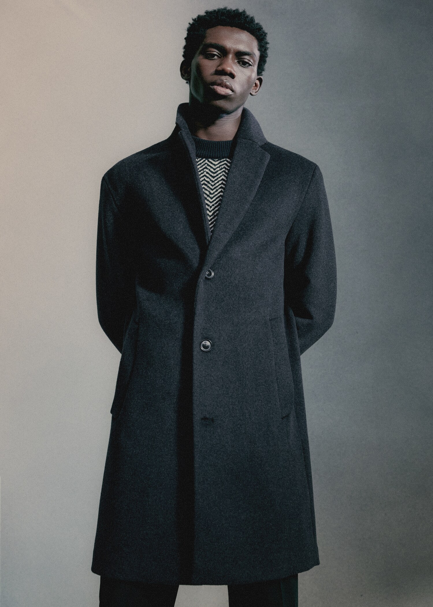 Recycled wool oversize coat - Details of the article 5