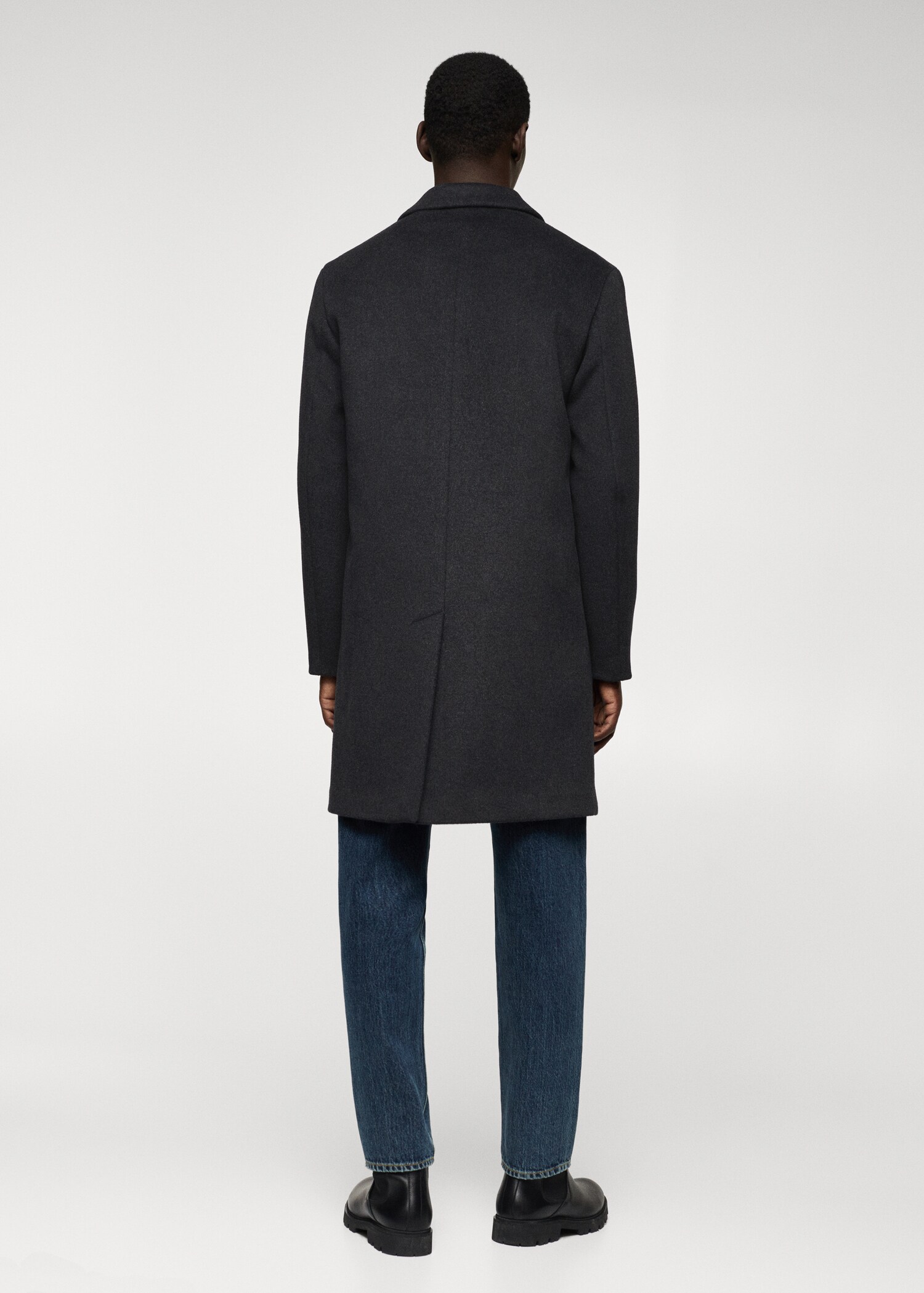 Recycled wool oversize coat - Reverse of the article